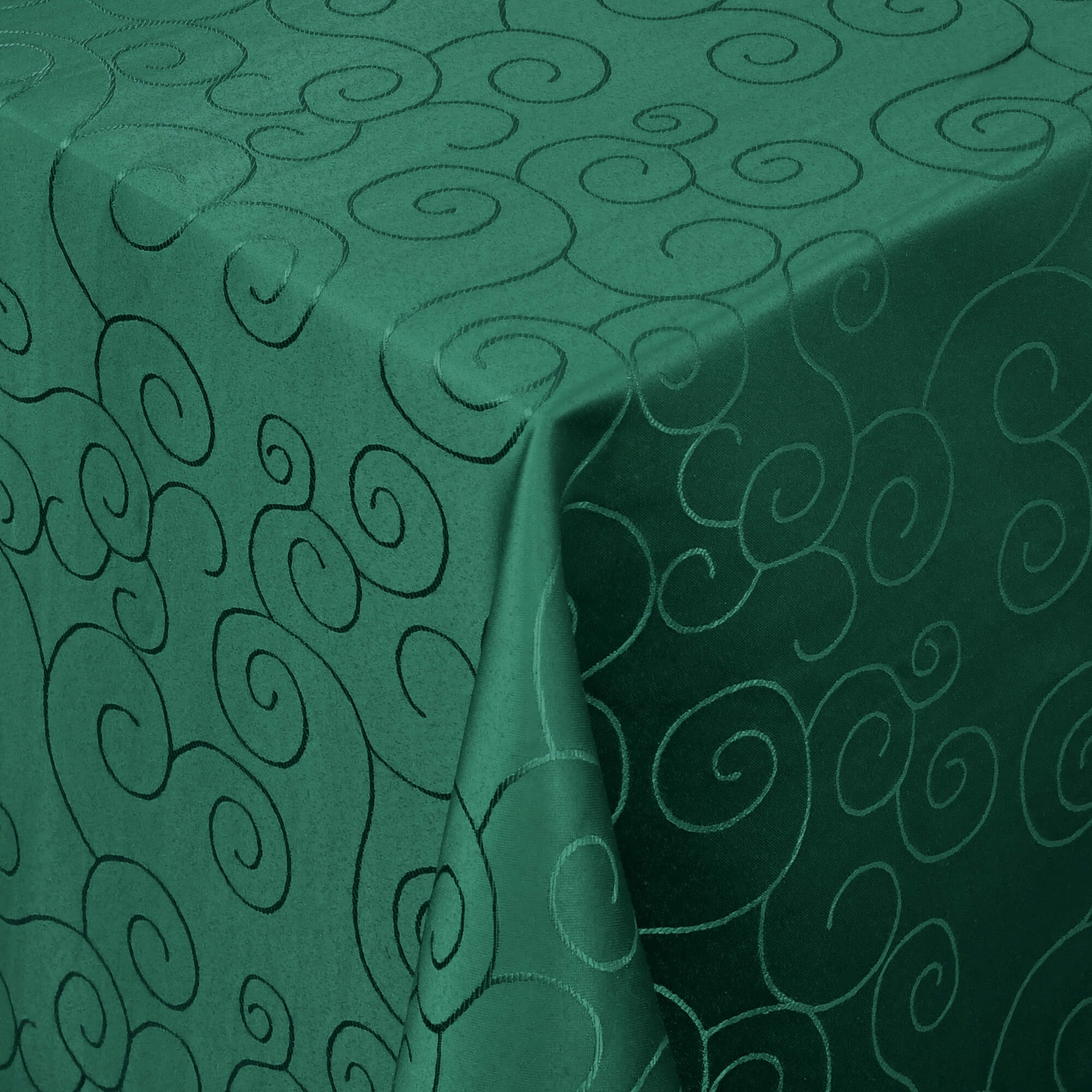 Sonderposten – Moderno® Damast-Tischdecke eckig 80x80 cm mit Ornamentmuster in Dunkel-Grün
