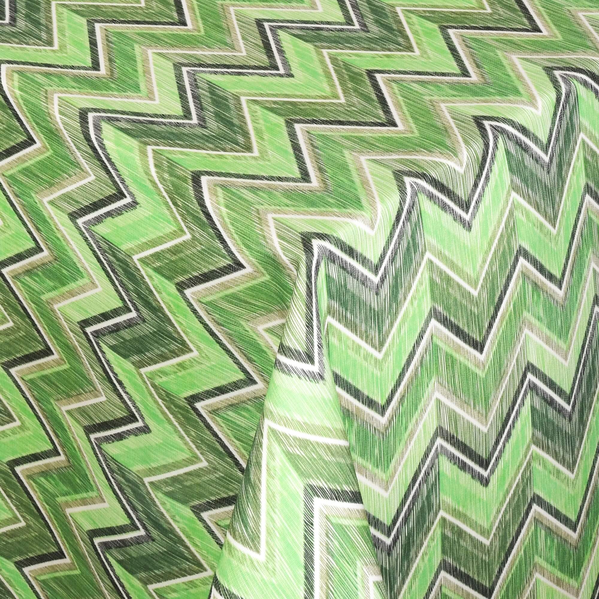 Tischdecke Outdoor abwaschbar Gartentischdecke mit Zickzackmuster in Grün Fleckschutz Tischdecke Outdoor abwaschbar Gartentischdecke mit Zickzackmuster in Grün Fleckschutz