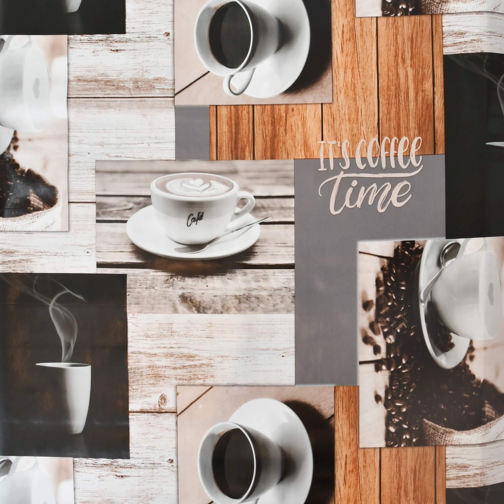 Tischdecke Abwaschbar Wachstuch Kaffee Motiv Braun im Wunschmaß Tischdecke Abwaschbar Wachstuch Kaffee Motiv Braun im Wunschmaß