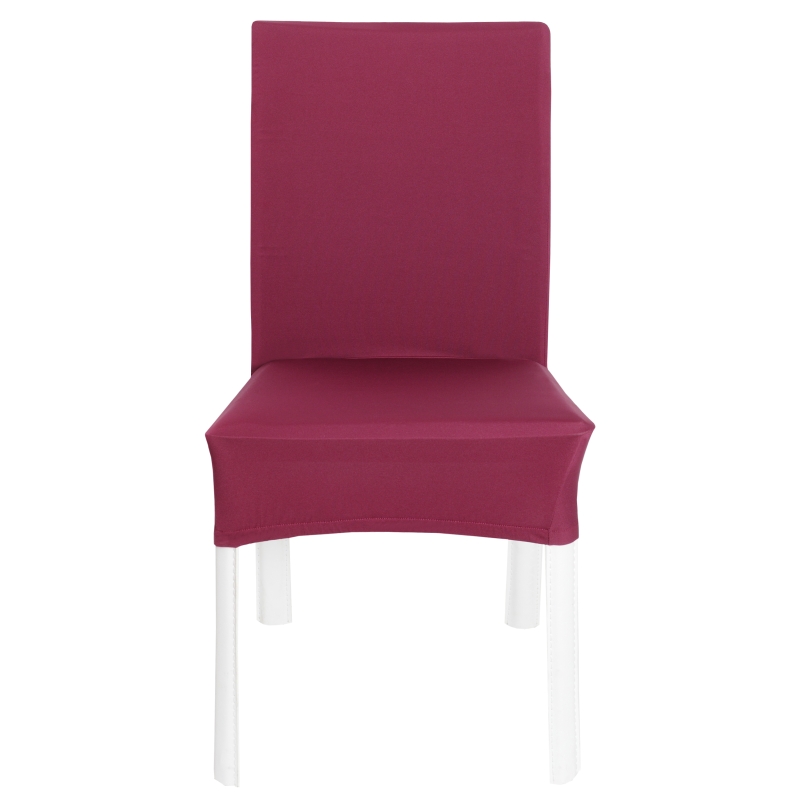 Moderno® Stuhlhussen Stretch Oskar kurz Rot – Dekorative Stuhlbezüge & Hussen für Hochzeit, Festsaal & Party