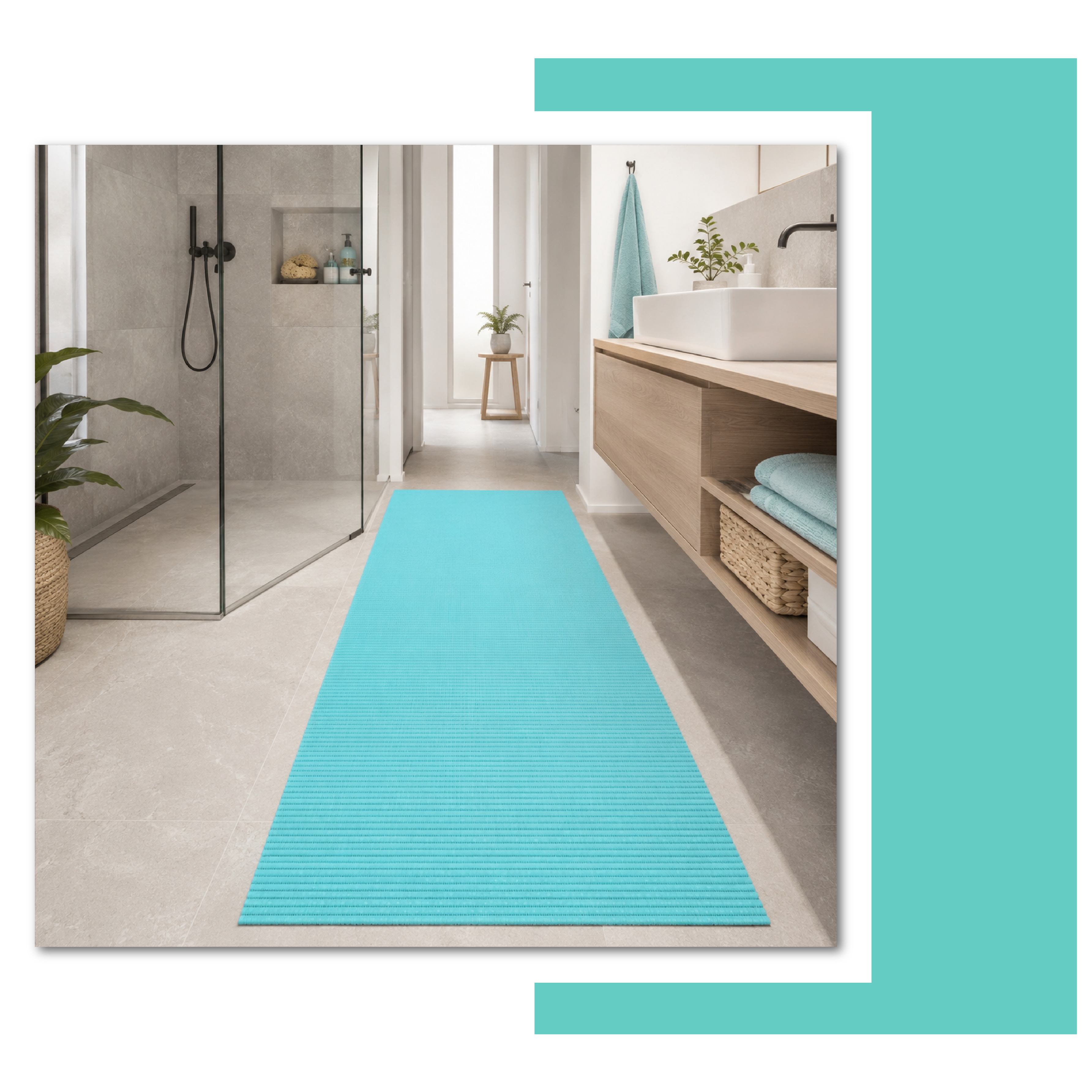 weichschaummatte-badezimmer-tuerkisblau