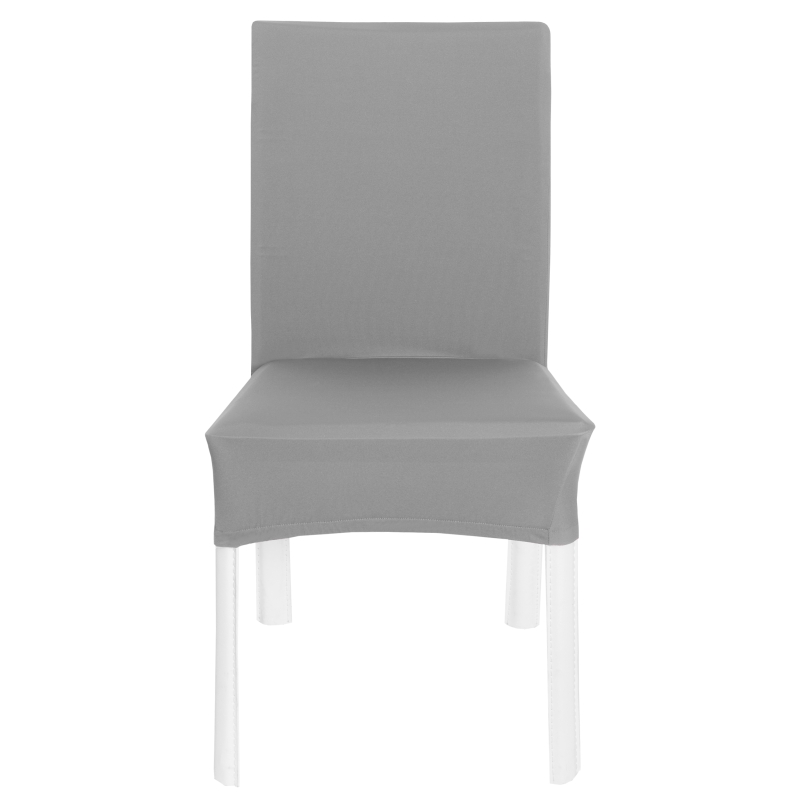 Moderno® Stuhlhussen Stretch Oskar kurz Grau – Moderne Stuhlbezüge & Hussen für Bankett, Gastronomie & Events