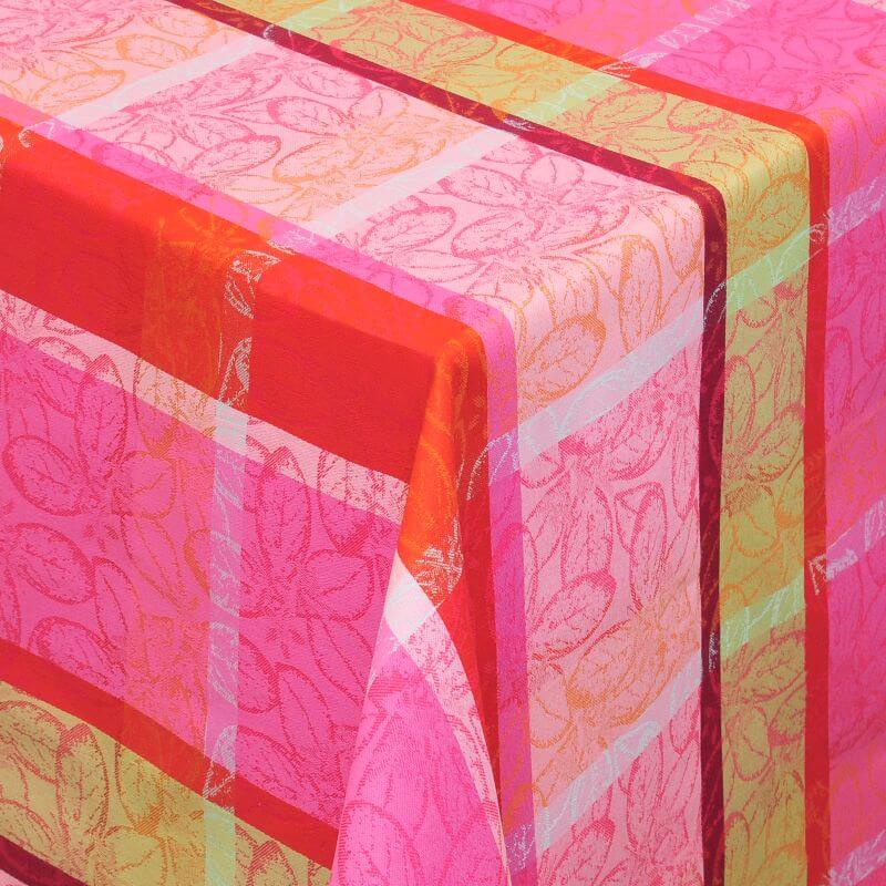 Moderno® Tischdecken Jacquard-Gewebe mit Fleckschutz Mijas Blumenmotiv