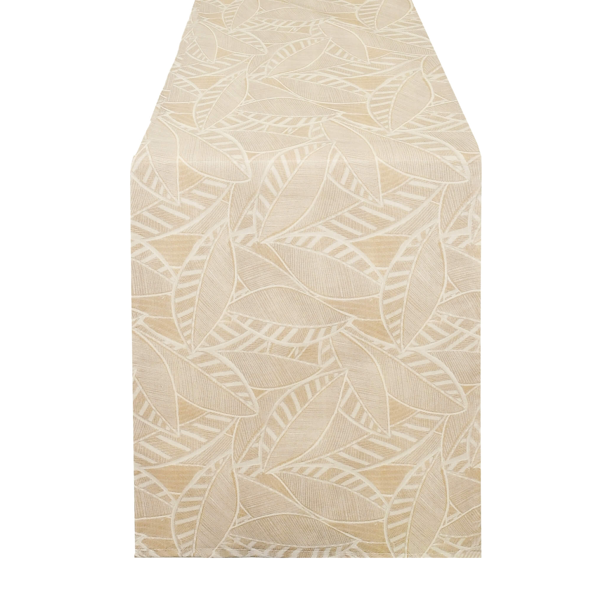 Moderno® Tischläufer abwaschbar mit Fleckschutz – Natürliches Blättermuster in Beige & Creme Moderno® Tischläufer abwaschbar mit Fleckschutz – Natürliches Blättermuster in Beige & Creme