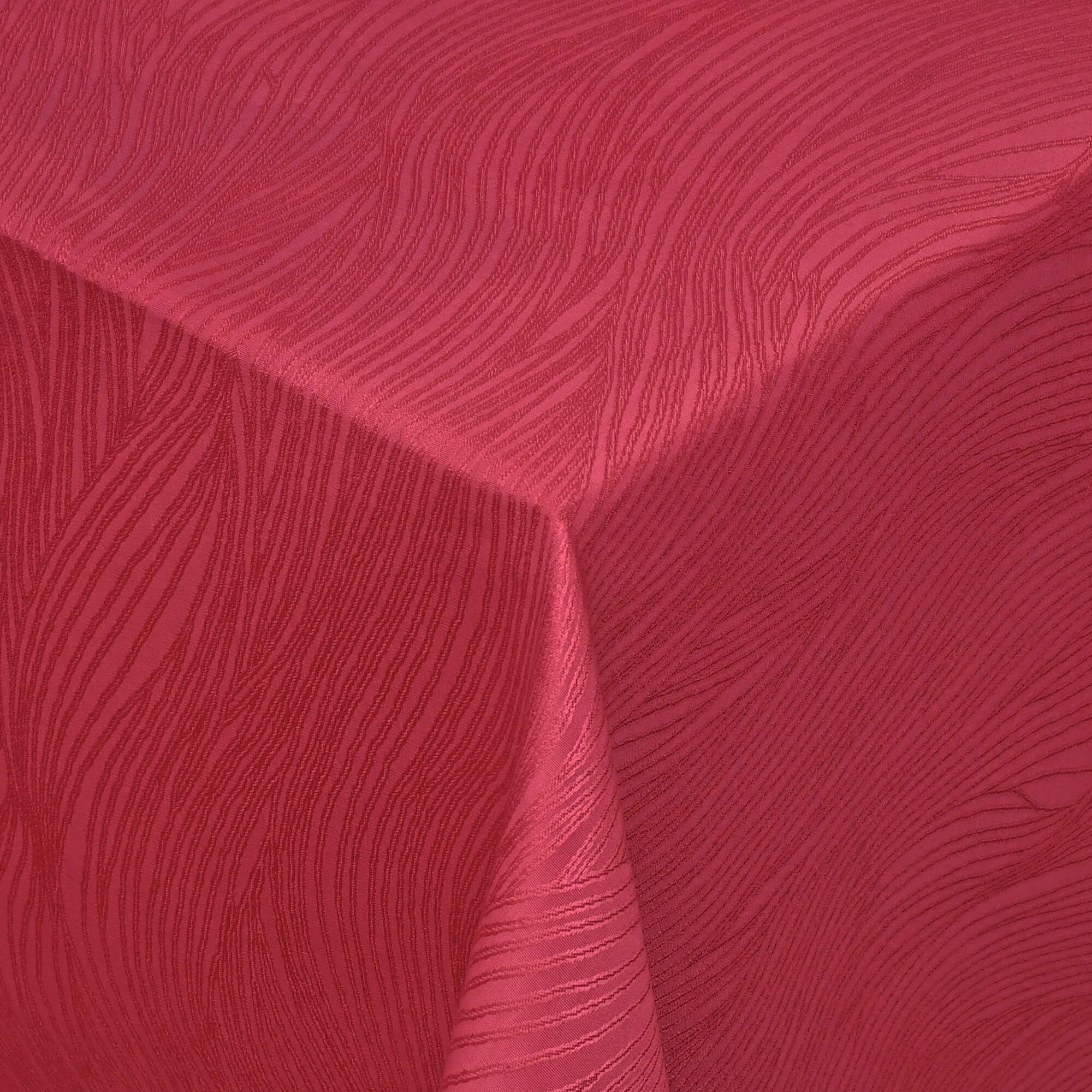 Sonderposten – Moderno® Damast-Tischdecke oval 160x220 cm Fantasia in Wein-Rot