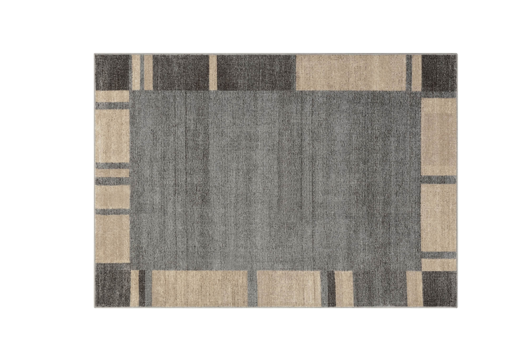 Teppich Ylva – Grau mit feinem Muster – Kurzflor – modern & pflegeleicht für Wohnzimmer