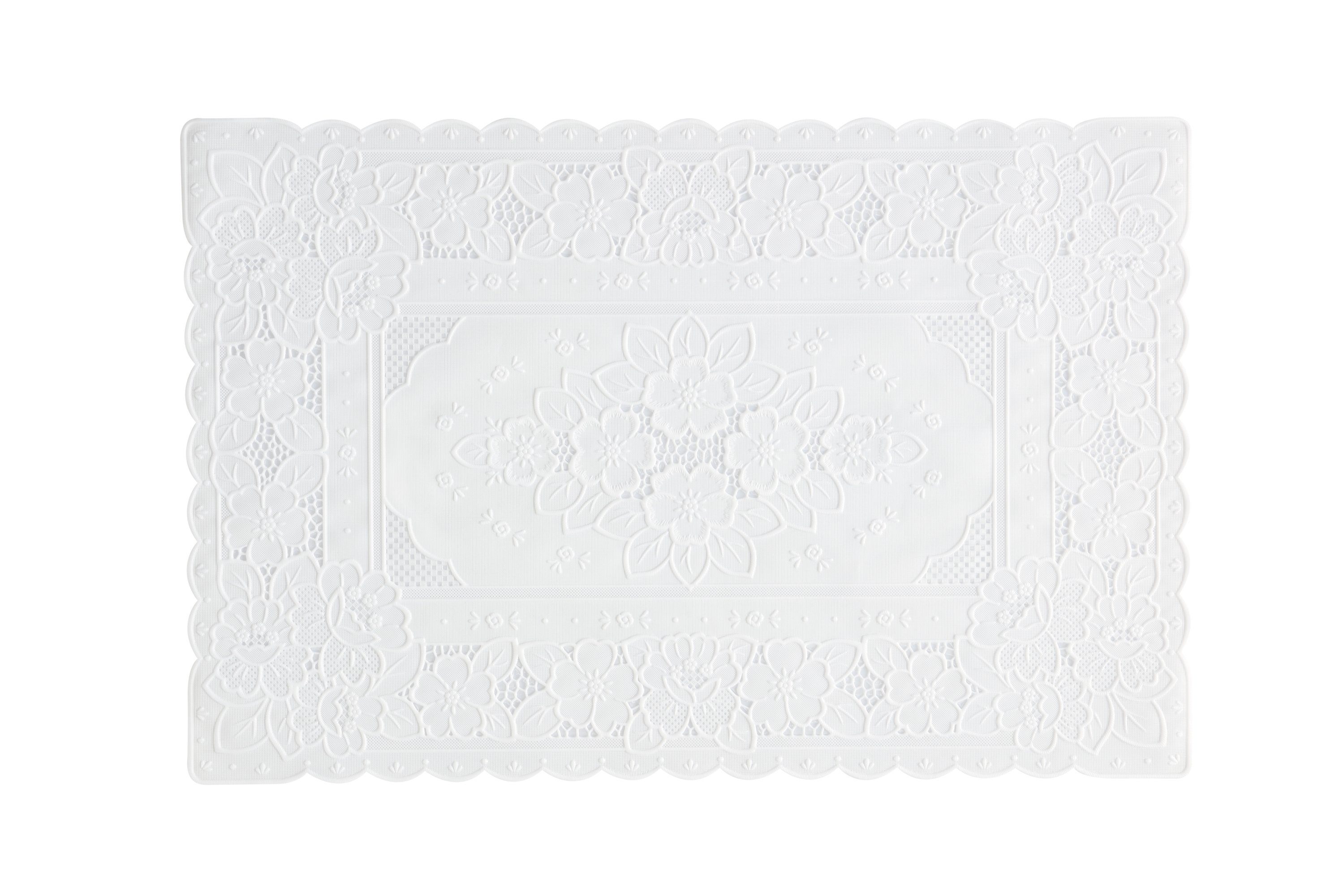 Tischsets EVA 6er-Set Platzsets 30x45 cm Blumenmuster Weiss Tischsets EVA 6er-Set Platzsets 30x45 cm Blumenmuster Weiss