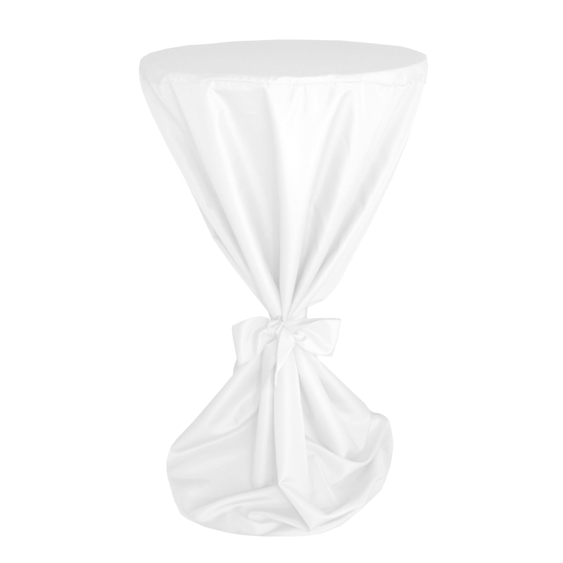 Stehtischhussen Weiß – 2er Set für Ø 80–85 cm – Hussen für Event, Hochzeit & Gastronomie