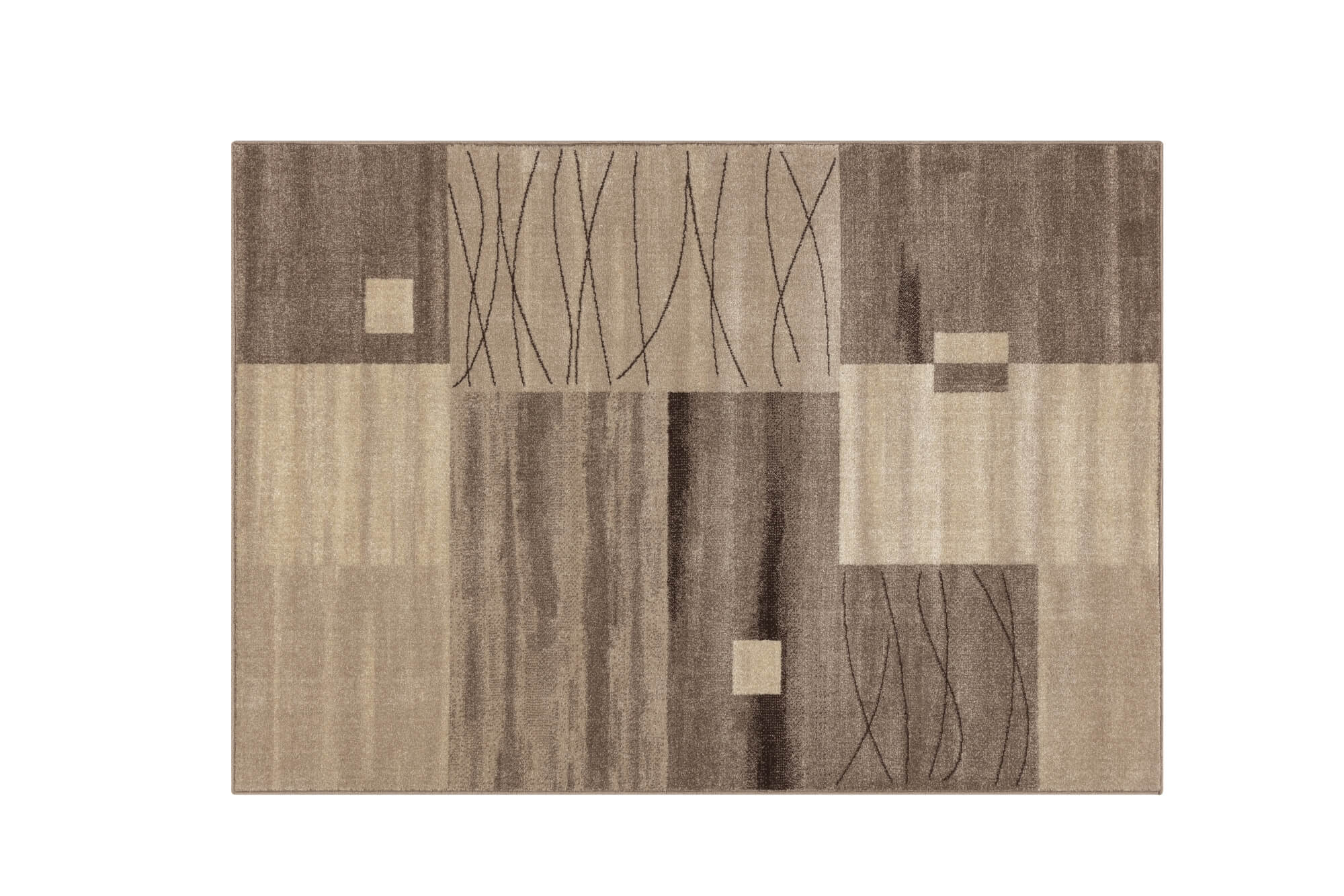 Teppich Ylva – Braun mit geradlinigem Muster – Kurzflor – modern & pflegeleicht für Flur & Wohnraum Teppich Ylva – Braun mit geradlinigem Muster – Kurzflor – modern & pflegeleicht für Flur & Wohnraum