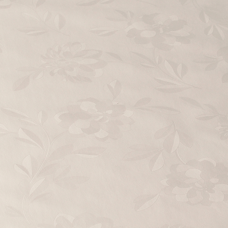 Tischdecke Abwaschbar Wachstuch Relief Blumen Creme im Wunschmaß