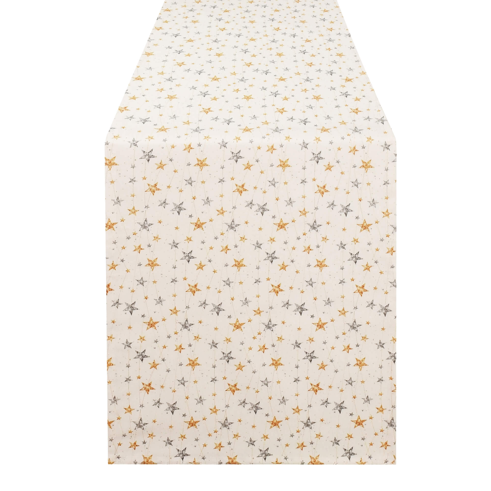 Moderno® Tischläufer Weihnachten mit Fleckschutz – goldene & silberne Sterne, festlich & abwaschbar Moderno® Tischläufer Weihnachten mit Fleckschutz – goldene & silberne Sterne, festlich & abwaschbar