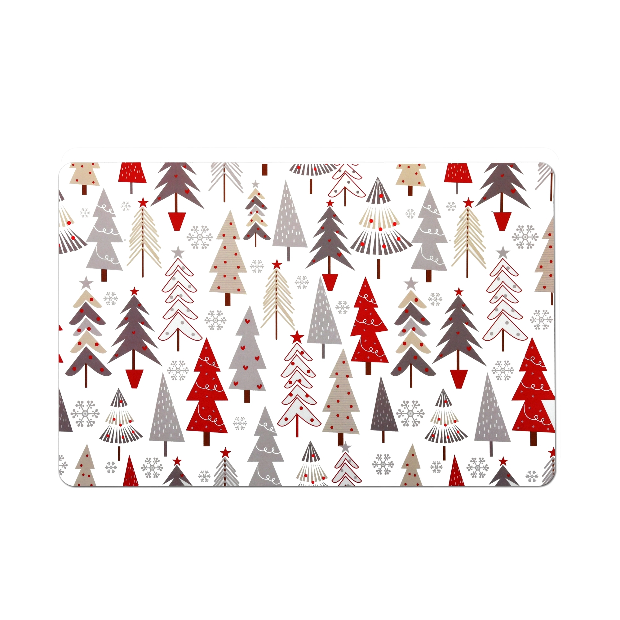 Tischsets 6er-Set Platzsets 30x45 cm bunte Christbäume Tischsets 6er-Set Platzsets 30x45 cm bunte Christbäume