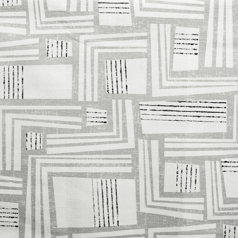 Tischdecke Abwaschbar Wachstuch Straight Modern in Grau im Wunschmaß