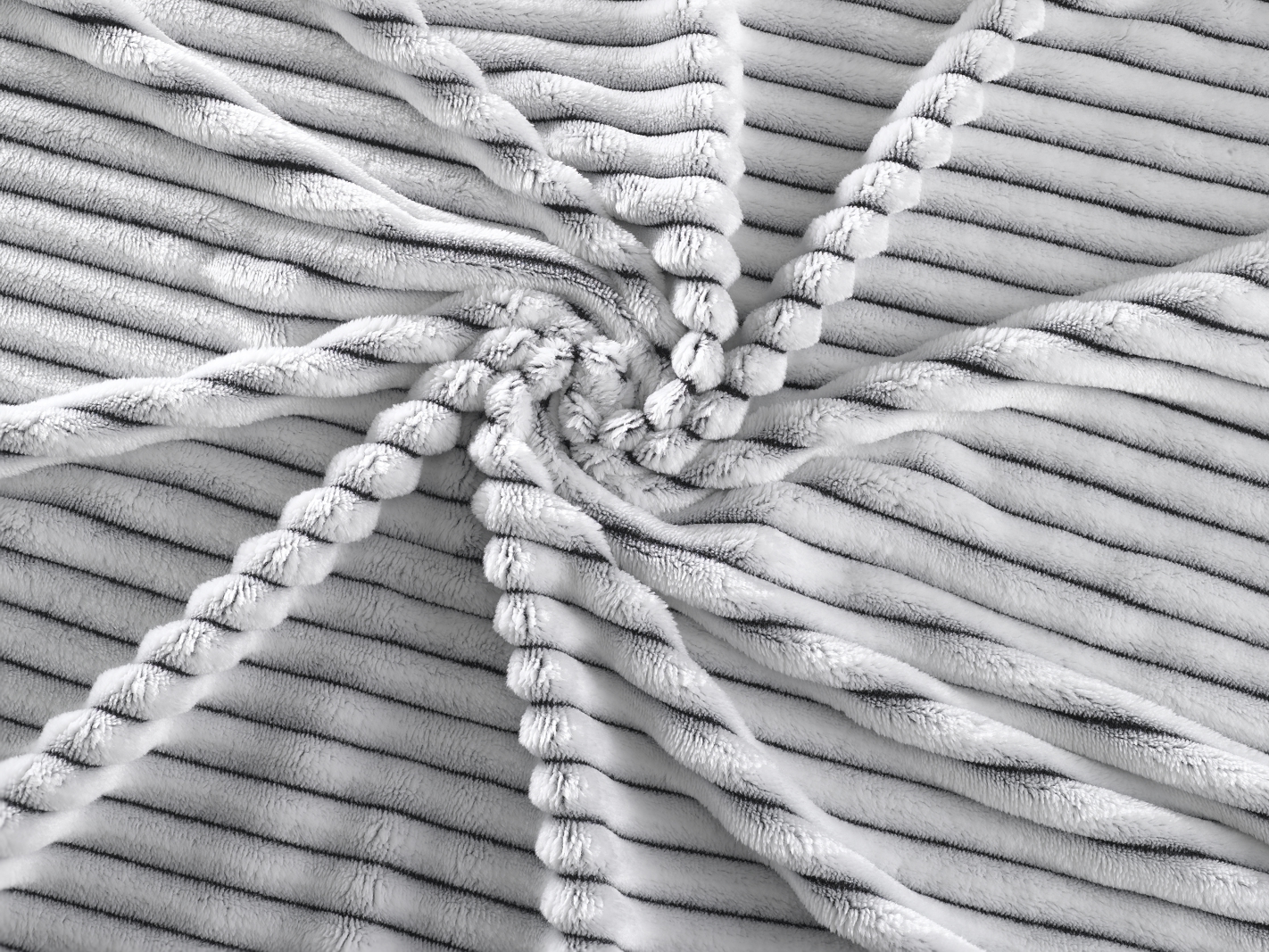 Kuscheldecke Flanell Cord Decke 150x200 cm in Silbergrau