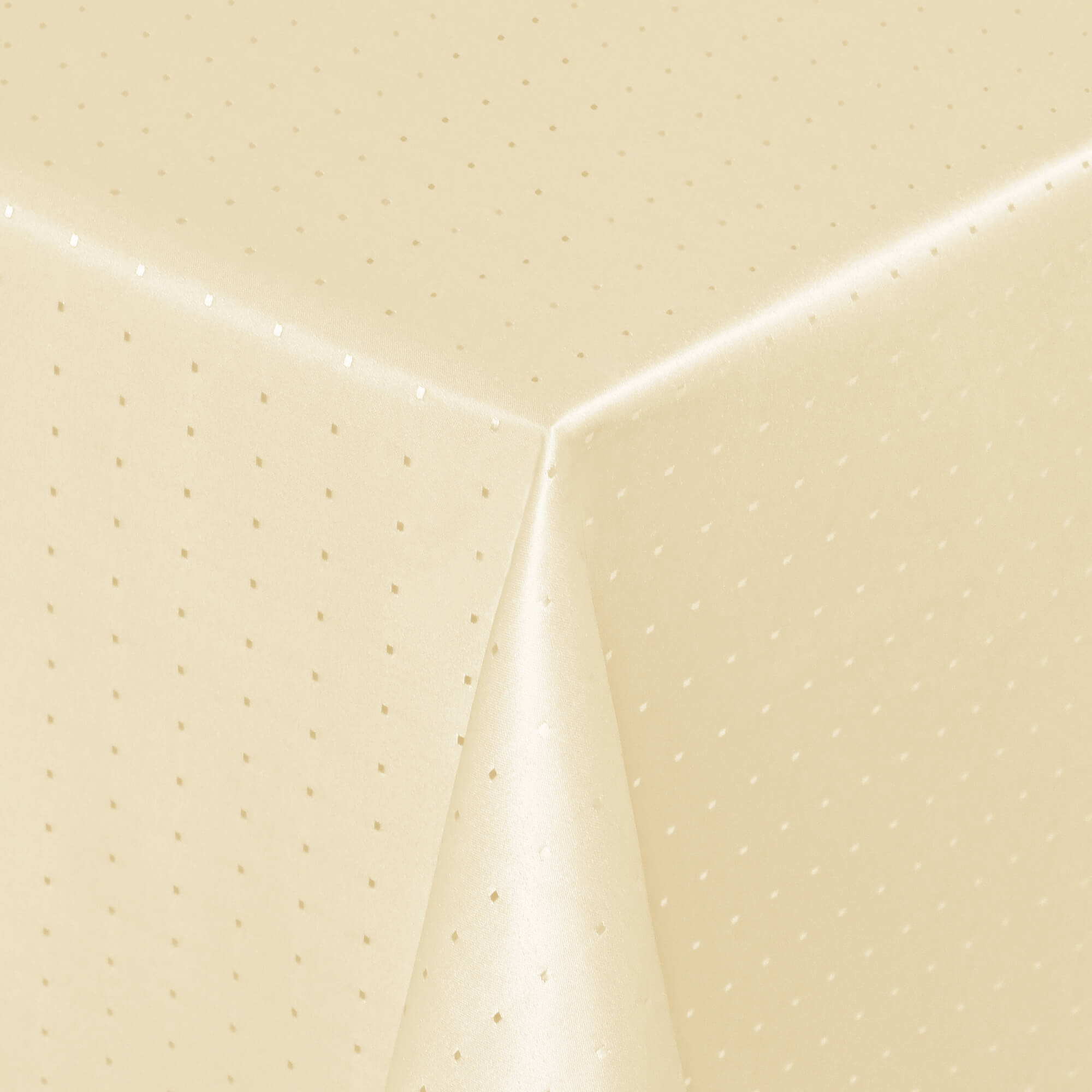 Sonderposten – Moderno® Damast-Tischdecke eckig 80x80 cm mit Punktemuster in Creme-Beige