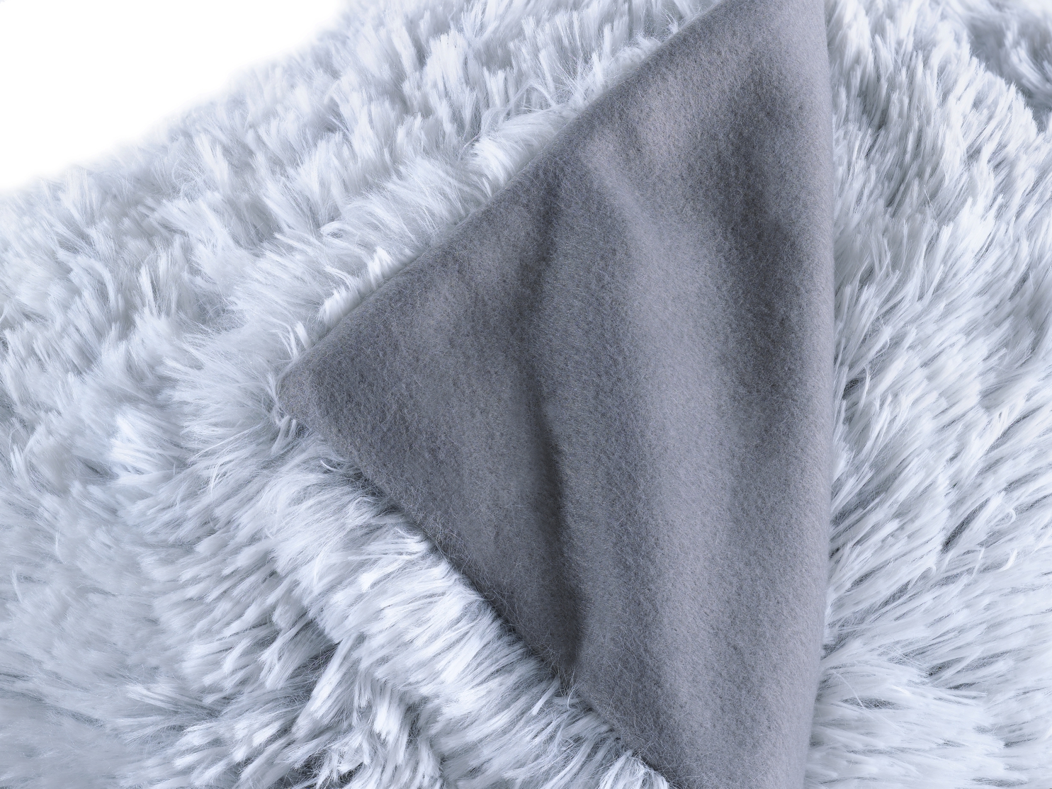 Kuscheldecke Wendedecke Flokati/Fleece Decke 150x200 cm in Grau Kuscheldecke Wendedecke Flokati/Fleece Decke 150x200 cm in Grau