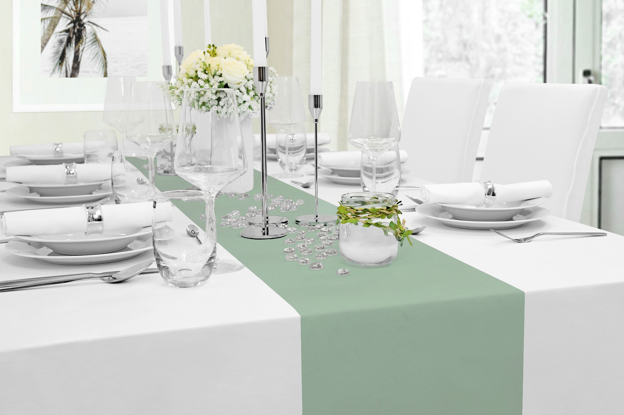 Tischläufer Eucalyptus 25 m Vliesstoff – Modern, Outdoor, Tischdeko für Hochzeit, Party, Fest, Geburtstag, Eventdeko, Feier, Garten, Terrasse, Tischband Tischläufer Eucalyptus 25 m Vliesstoff – Modern, Outdoor, Tischdeko für Hochzeit, Party, Fest, Geburtstag, Eventdeko, Feier, Garten, Terrasse, Tischband