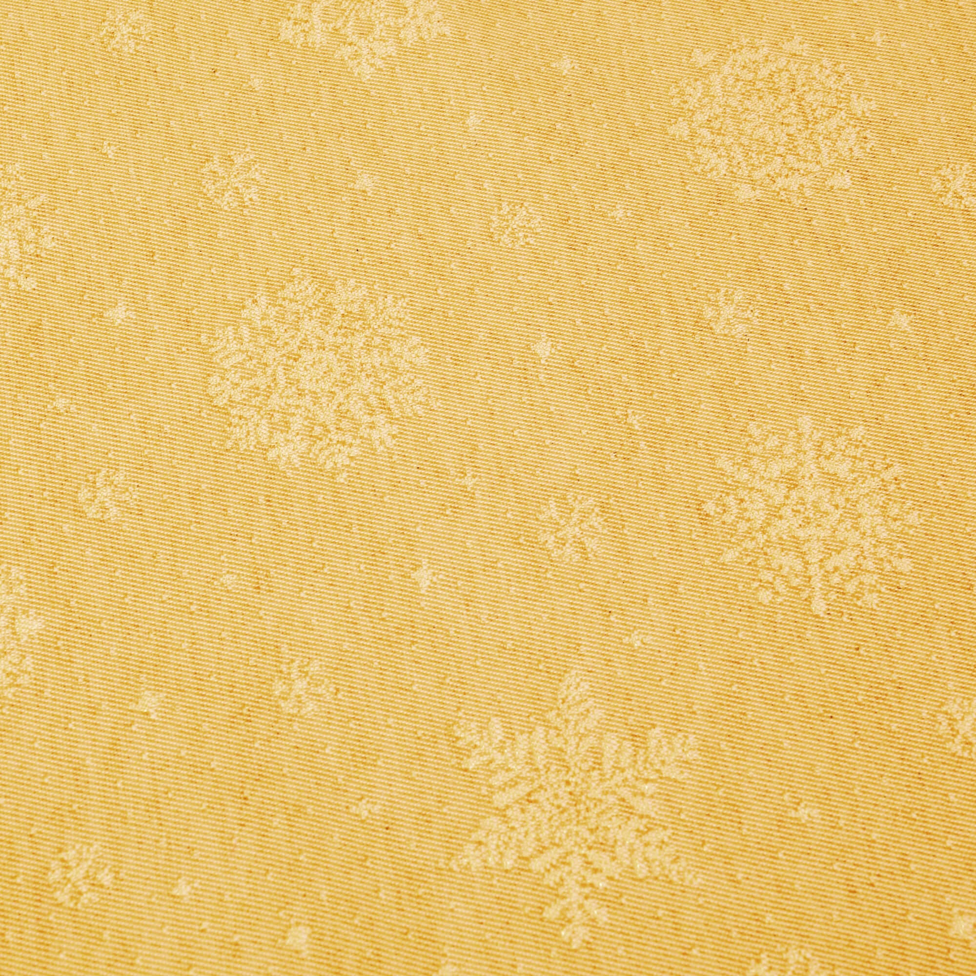 Moderno® Tischläufer Lurex Schneekristalle Gold-Hellgold – Jacquard-Gewebe mit Glanzeffekt & Fleckschutz, festlich & abwaschbar
