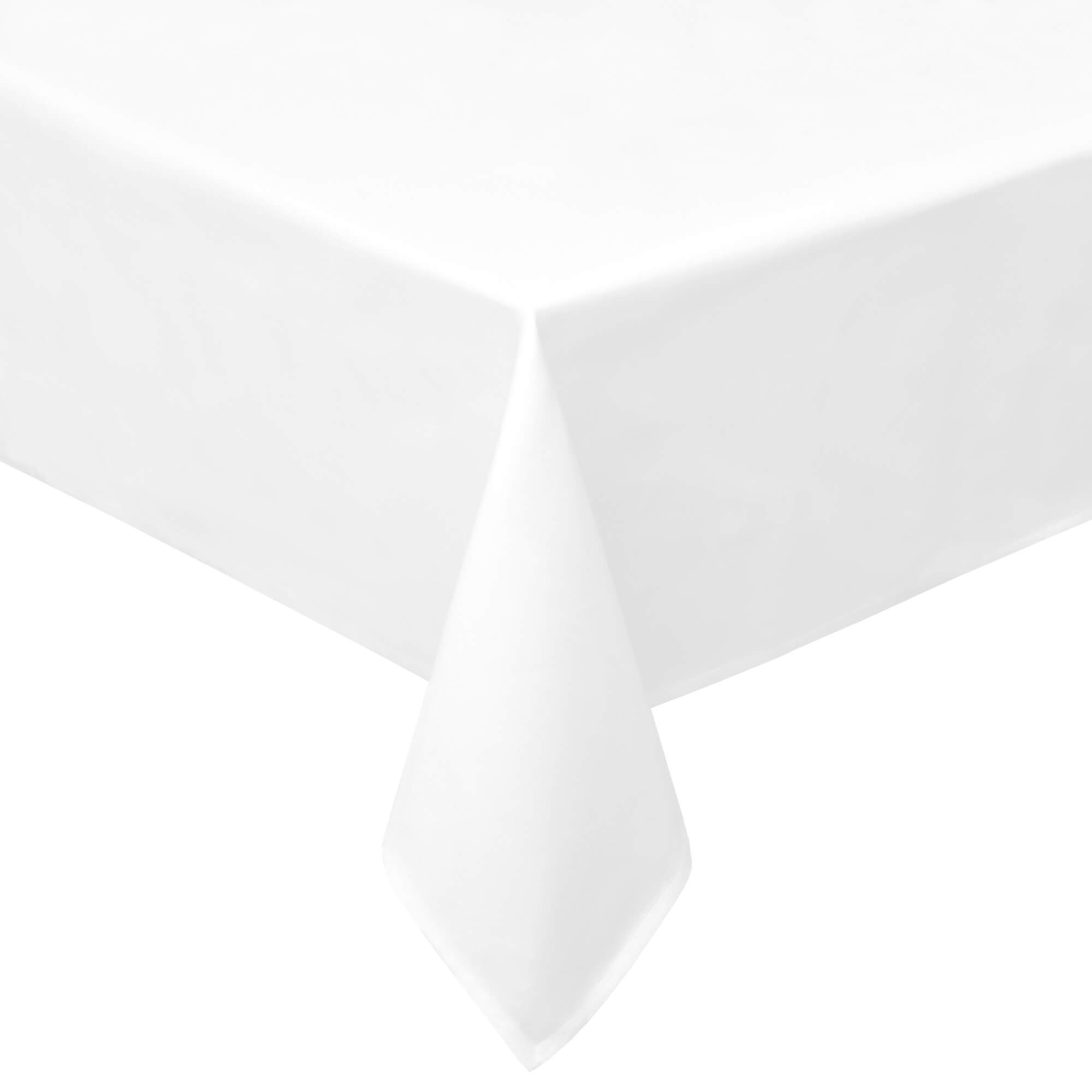 Moderno® Tischdecke Vollzwirn Damast aus 100% Baumwolle Uni Glatt in Weiss