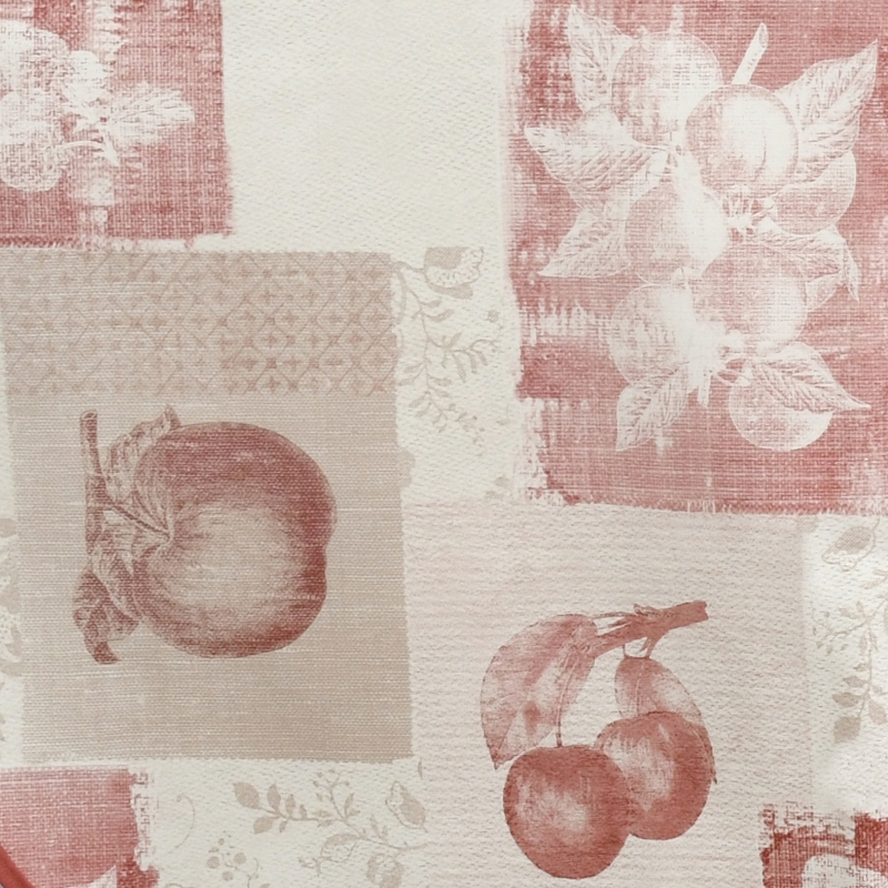 Tischdecke Abwaschbar Wachstuch Obstwiese in Beige im Wunschmaß