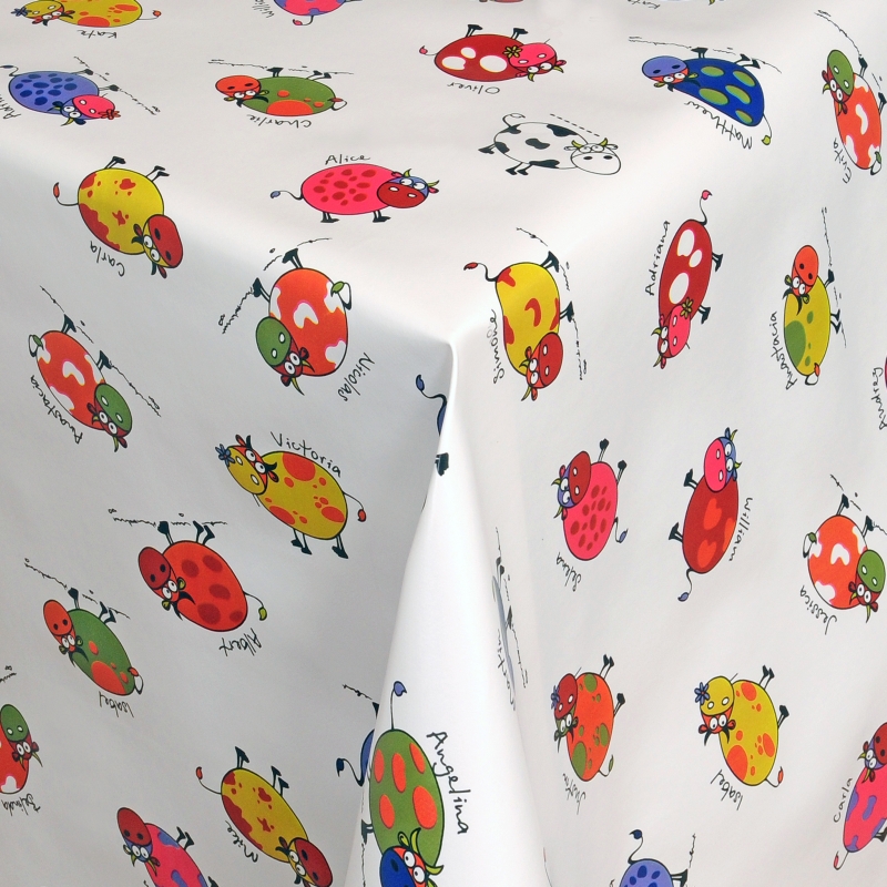 Tischdecke Abwaschbar Wachstuch bunte Kühe Motiv im Wunschmaß Tischdecke Abwaschbar Wachstuch bunte Kühe Motiv im Wunschmaß