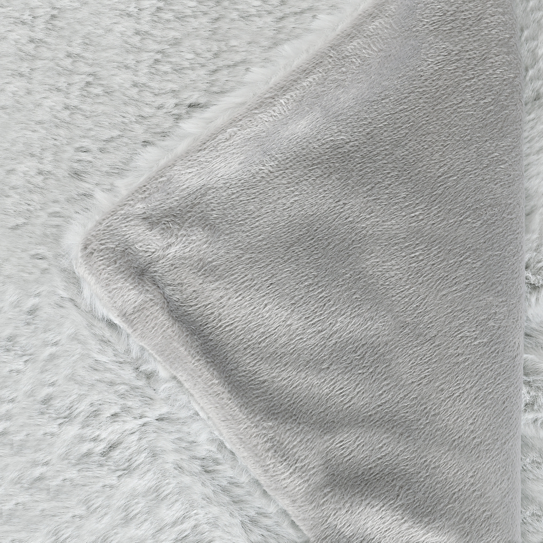 Kuscheldecke Rabbit/Mink Chinchilla Decke 150x200 cm in Silbergrau