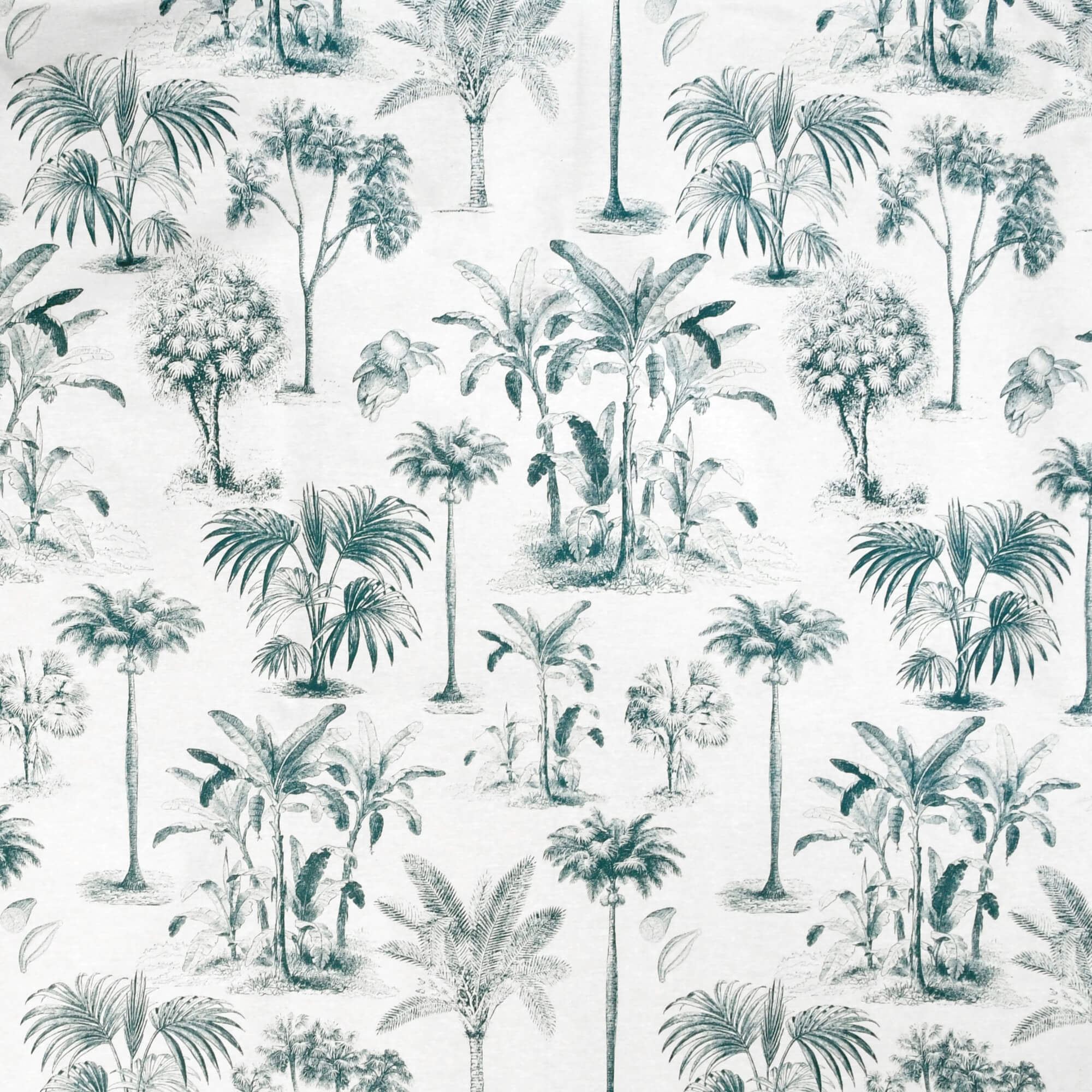 Moderno® Abwaschbare Tischdecke mit Fleckschutz - Leinenoptik, Palmen & Tropenpflanzen in Grün