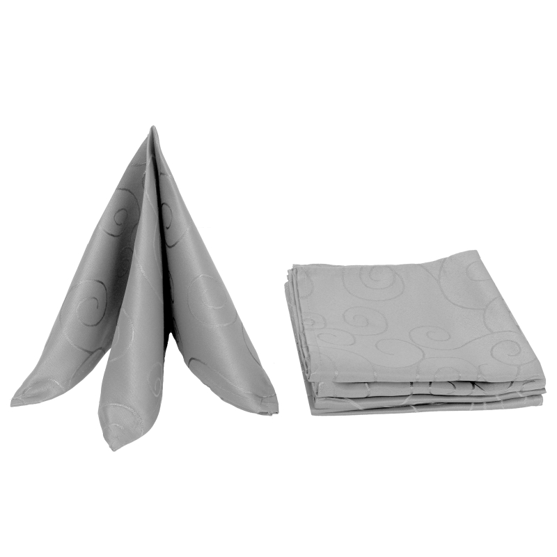 Servietten Damast Ornamente 50x50 Grau (6er Pack) Servietten Damast Ornamente 50x50 Grau (6er Pack)