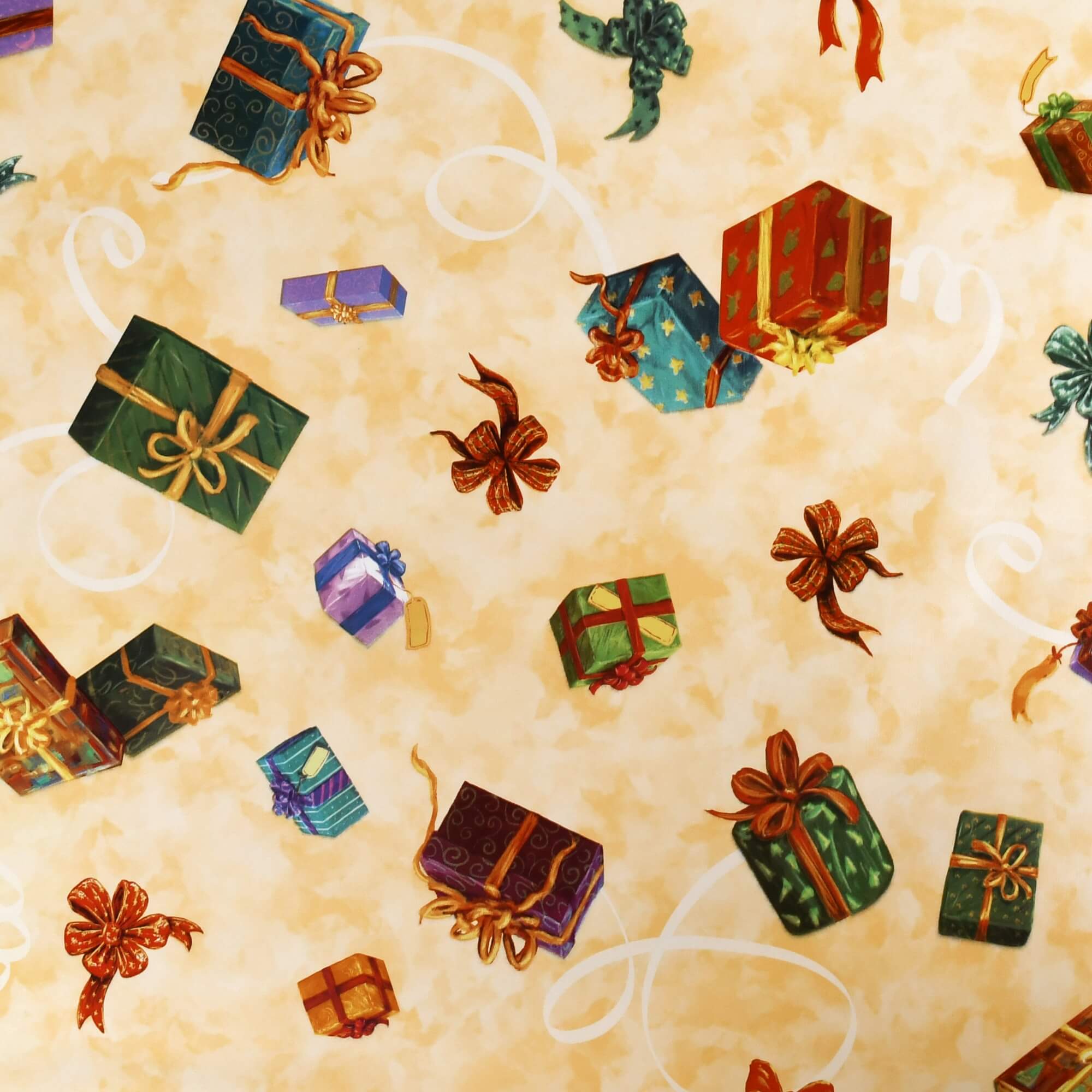 Moderno® Tischdecke Abwaschbar Wachstuch Weihnachten Orange Marmoriert Geschenke Wunschmaß