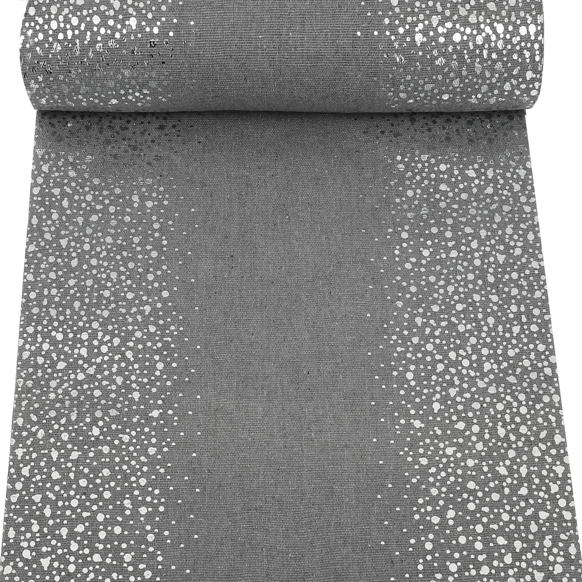Moderno® Tischläufer Leinenoptik Grau 5 m – Tupfen in Silber, 28 cm Breite, Festliche Tischdeko für Weihnachten & Events Moderno® Tischläufer Leinenoptik Grau 5 m – Tupfen in Silber, 28 cm Breite, Festliche Tischdeko für Weihnachten & Events