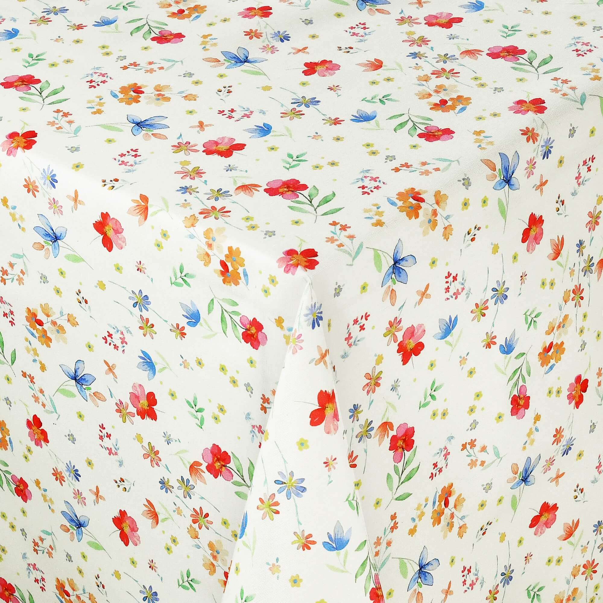 Moderno® Abwaschbare Tischdecke mit Fleckschutz – Leinenoptik, Wiesenblumen & Zweige Bunt Kräftig Beige Moderno® Abwaschbare Tischdecke mit Fleckschutz – Leinenoptik, Wiesenblumen & Zweige Bunt Kräftig Beige