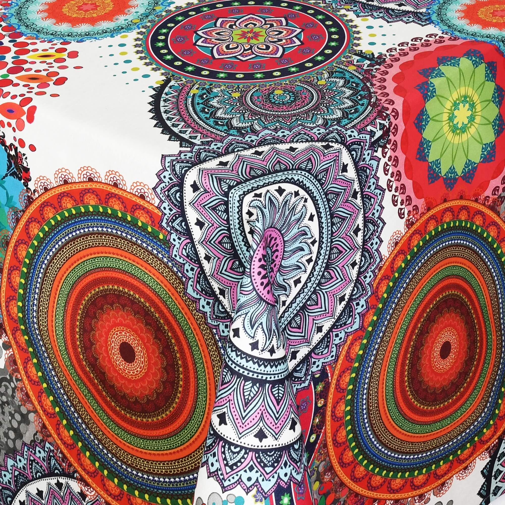 Moderno® Abwaschbare Tischdecke mit Fleckschutz - Leinenoptik, Orientalische Muster in Weiss, Bunt