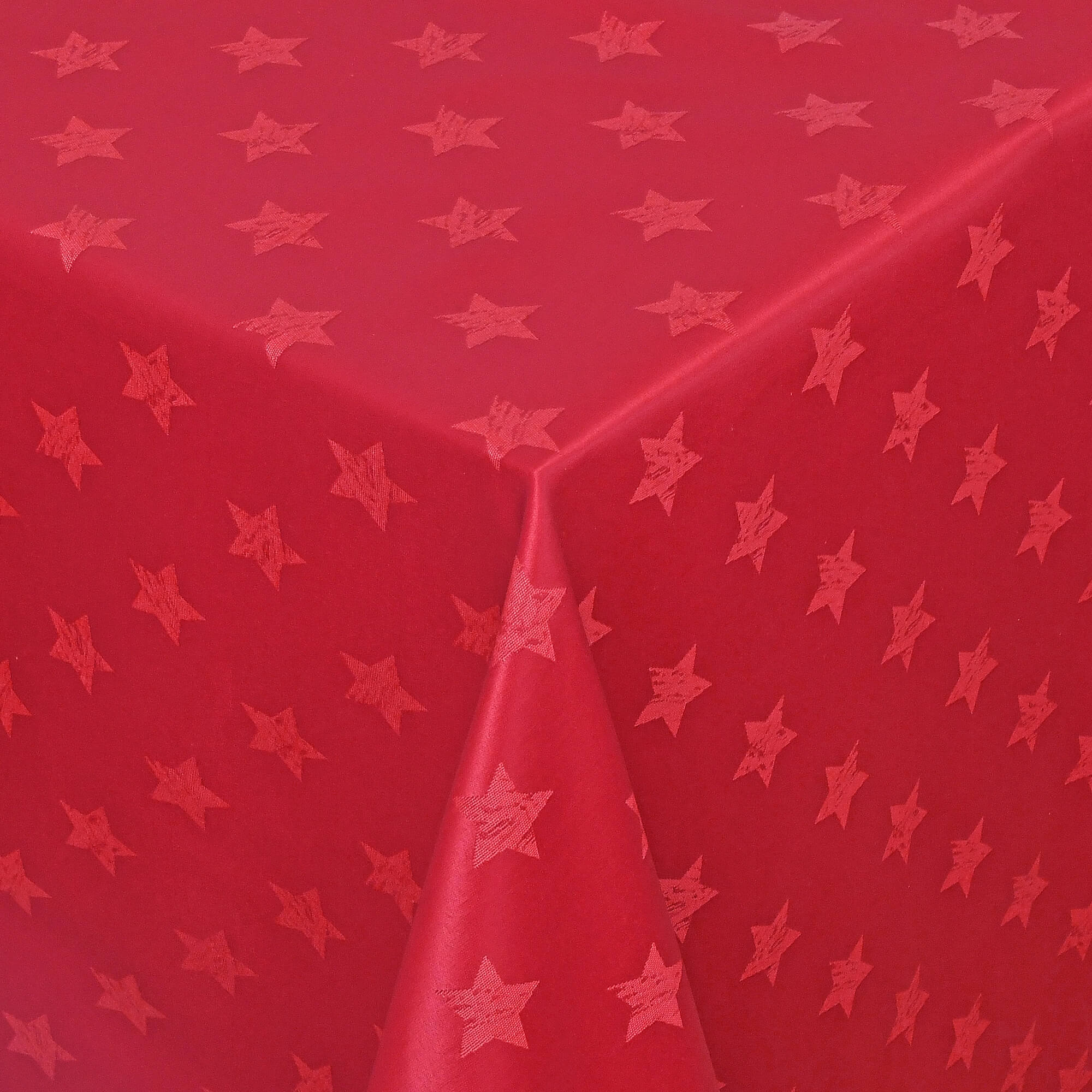Moderno® Tischdecke Jacquard-Gewebe Weihnachten Weihnachtstischdecke Sterne Motiv Rot mit Fleckschutz