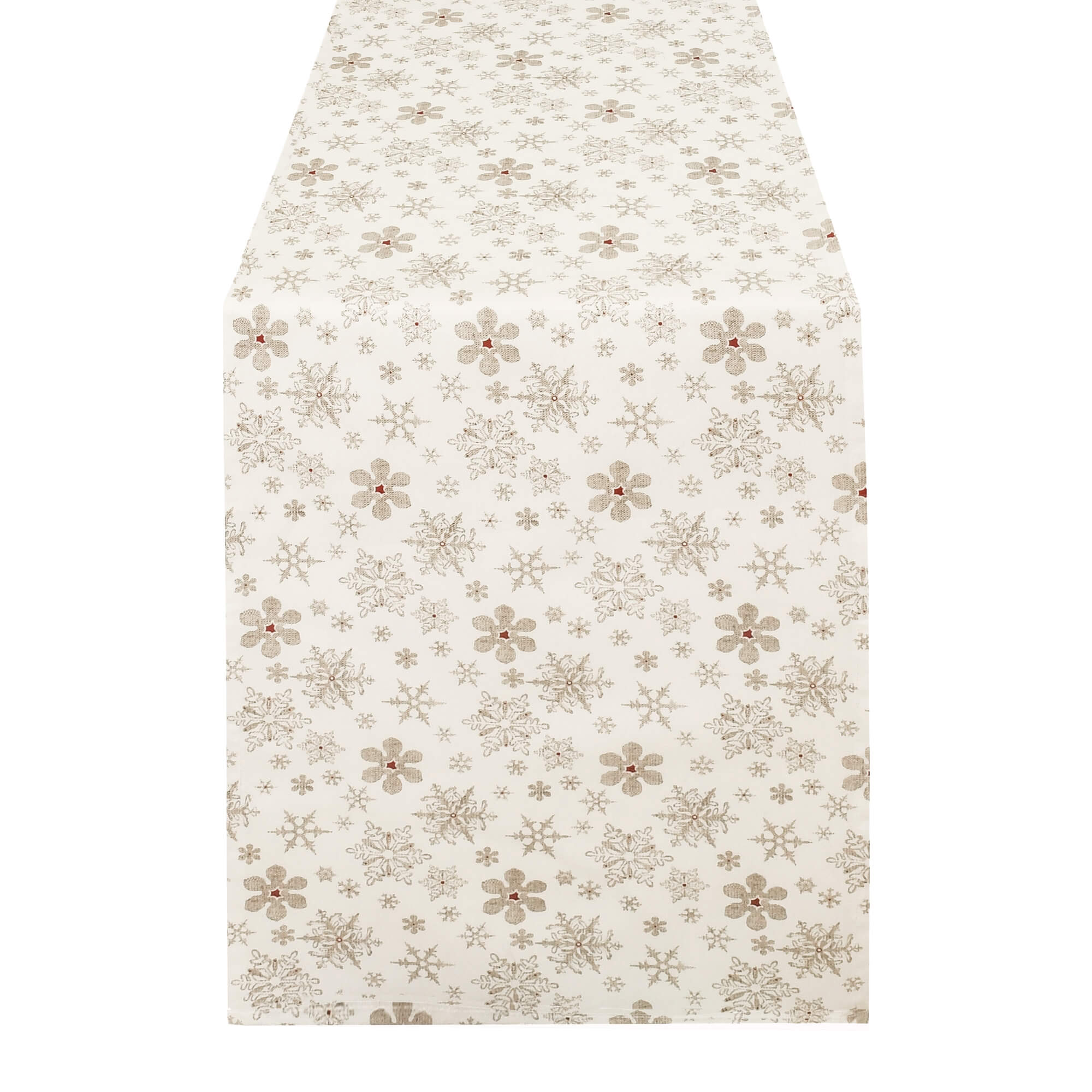 Moderno® Tischläufer Weihnachten mit Fleckschutz – Schneeflocken & Sterne in Beige, festlich & abwaschbar Moderno® Tischläufer Weihnachten mit Fleckschutz – Schneeflocken & Sterne in Beige, festlich & abwaschbar