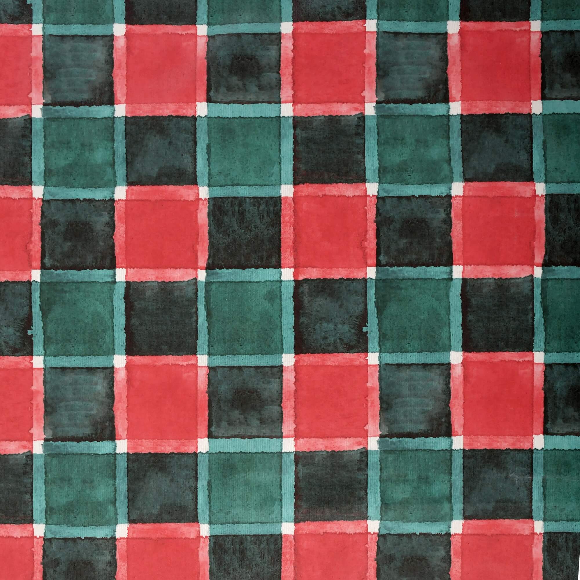 Moderno® Tischdecke Weihnachten Weihnachtstischdecke Karomuster Rot-Grün mit Fleckschutz