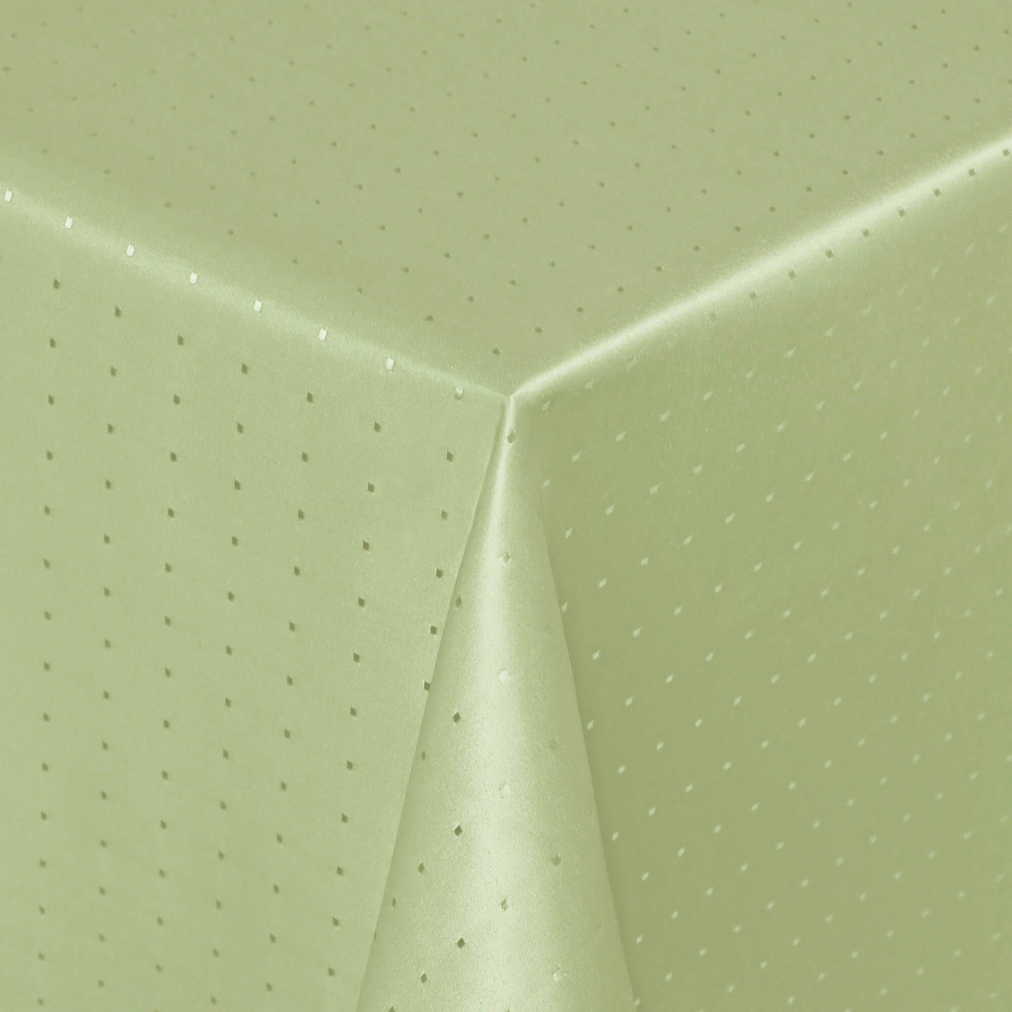 Moderno® Tischdecke Punkte Damast-Jacquard Lind-Grün