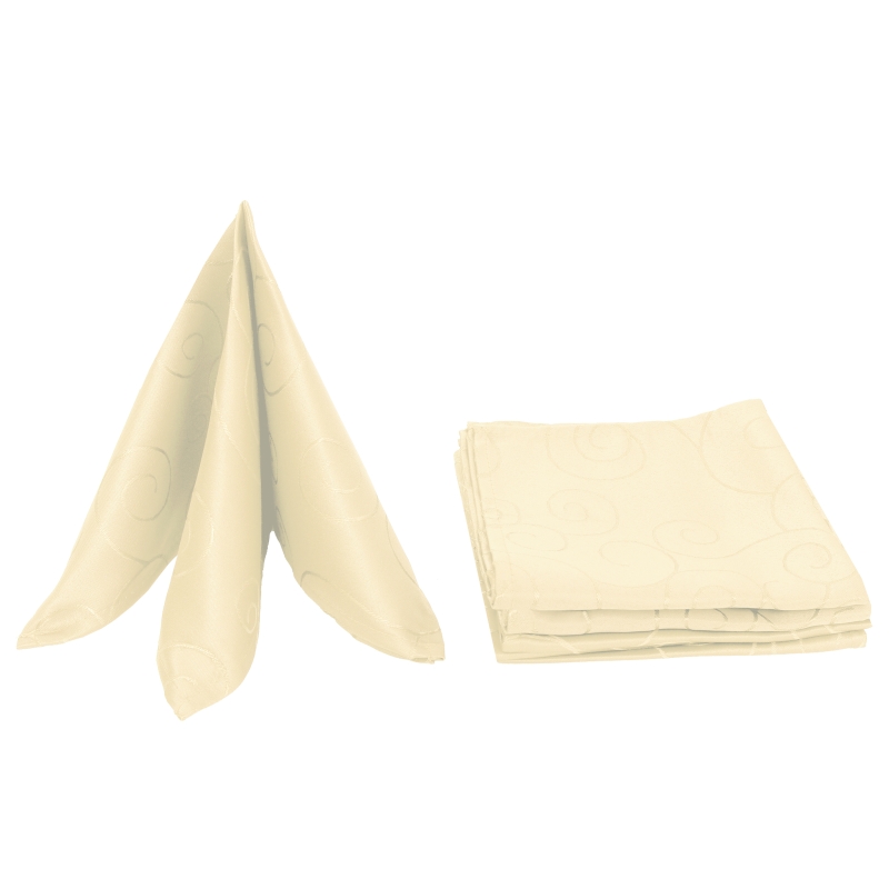 Servietten Damast Ornamente 50x50 Creme-Beige (6er Pack) Servietten Damast Ornamente 50x50 Creme-Beige (6er Pack)
