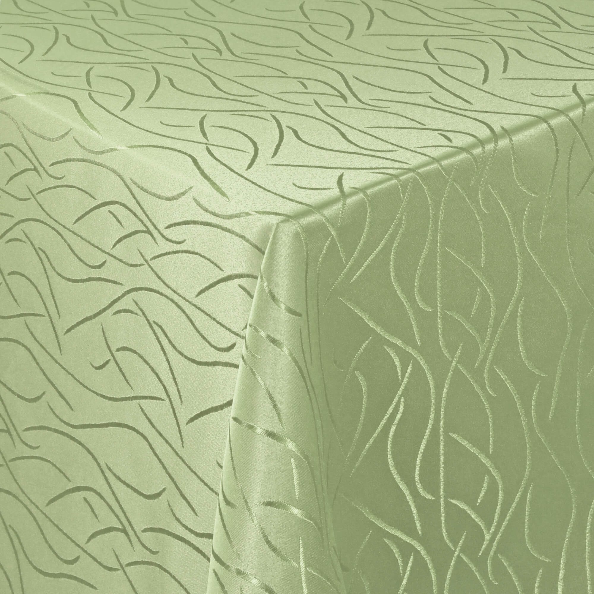 Sonderposten – Moderno® Damast-Tischdecke eckig 80x80 cm mit Streifenmuster in Lind-Grün