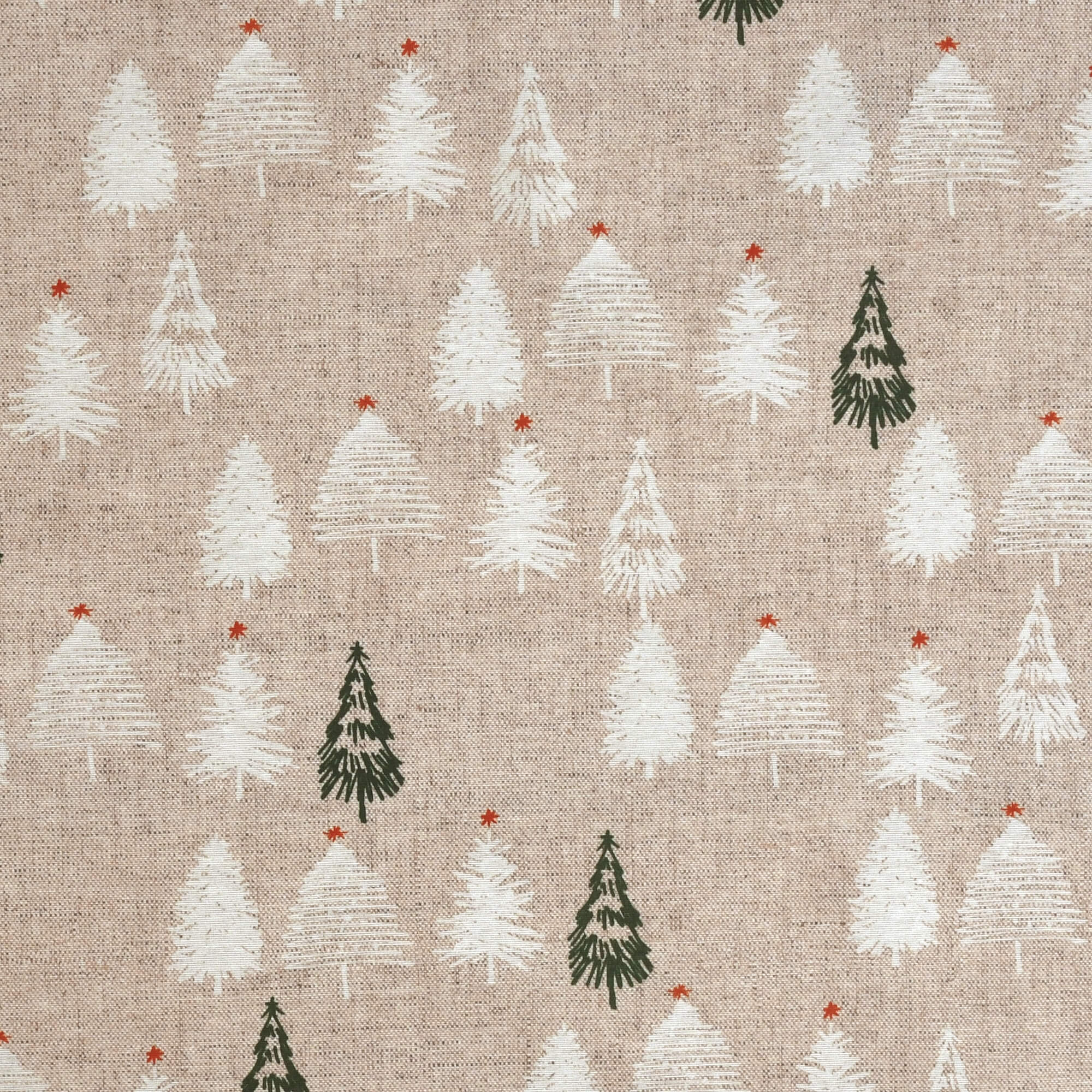 Moderno® Tischdecke Weihnachten Weihnachtstischdecke Tannenbäume Motiv Beige mit Fleckschutz