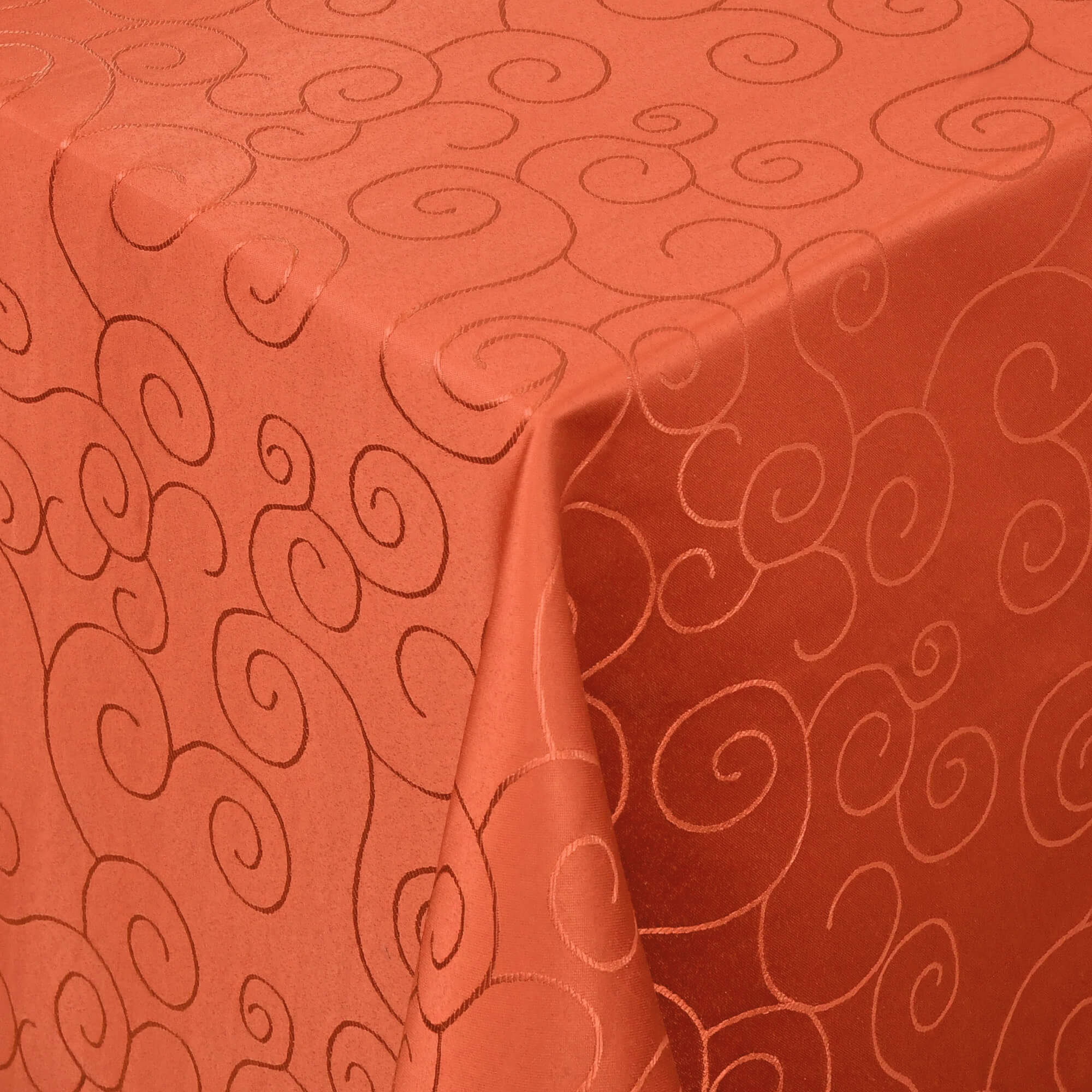 Sonderposten – Moderno® Damast-Tischdecke eckig 80x80 cm mit Ornamentmuster in Orange