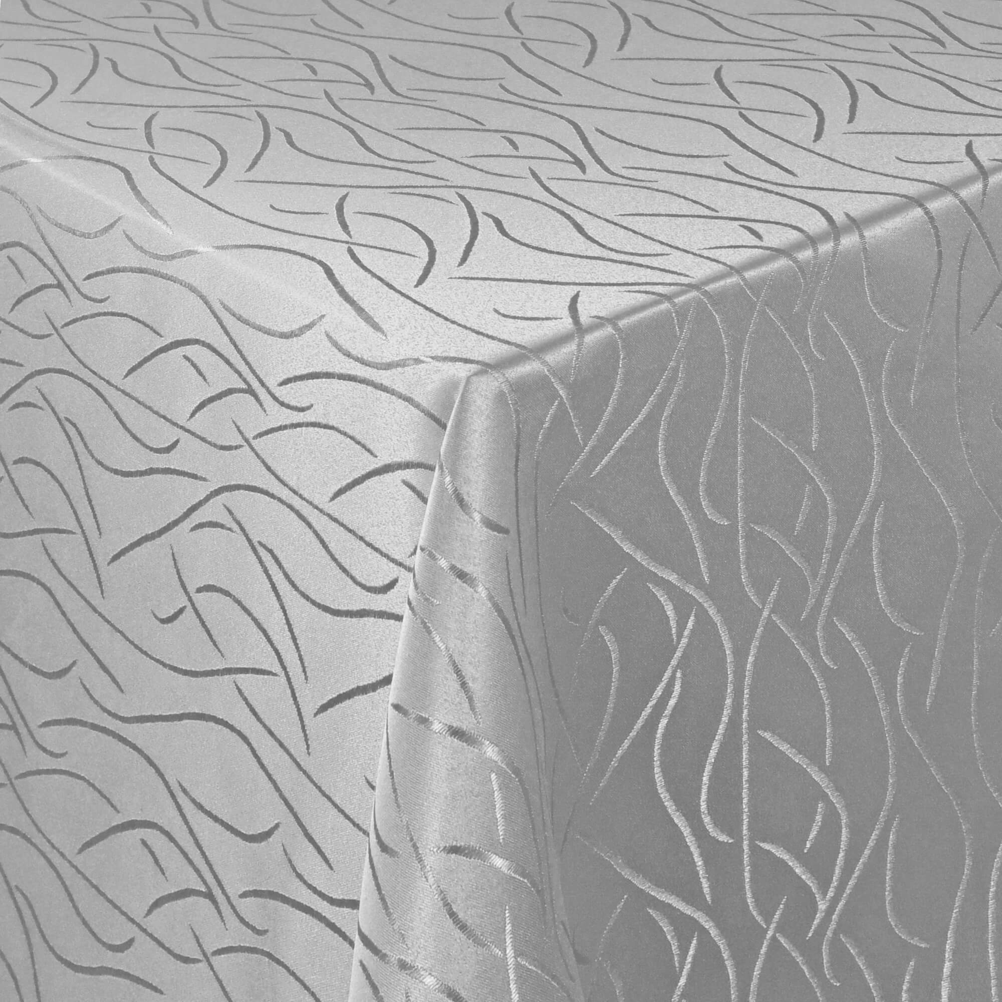 Sonderposten – Moderno® Damast-Tischdecke eckig 80x80 cm mit Streifenmuster in Grau