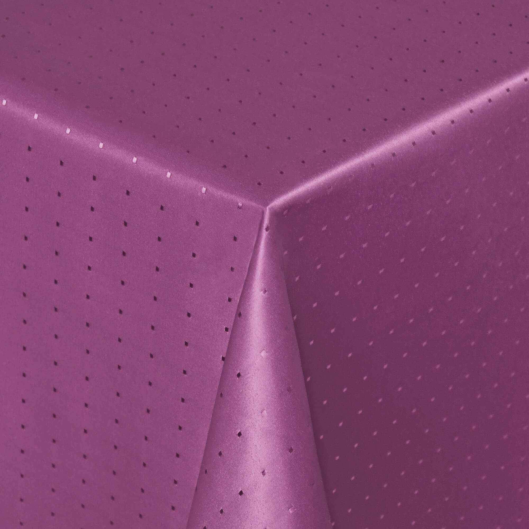 Sonderposten – Moderno® Damast-Tischdecke eckig 80x80 cm mit Punktemuster in Lila