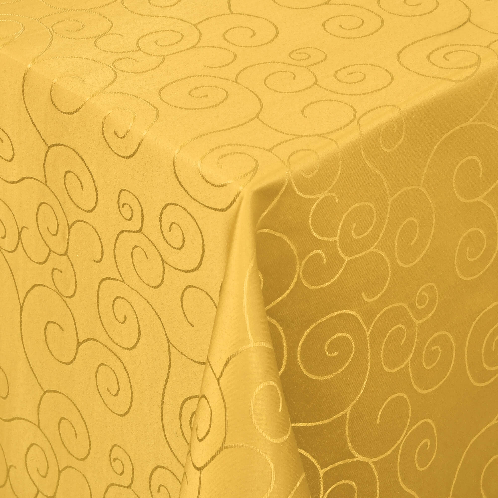 Sonderposten – Moderno® Damast-Tischdecke eckig 80x80 cm mit Ornamentmuster in Dunkel-Gelb Sonderposten – Moderno® Damast-Tischdecke eckig 80x80 cm mit Ornamentmuster in Dunkel-Gelb