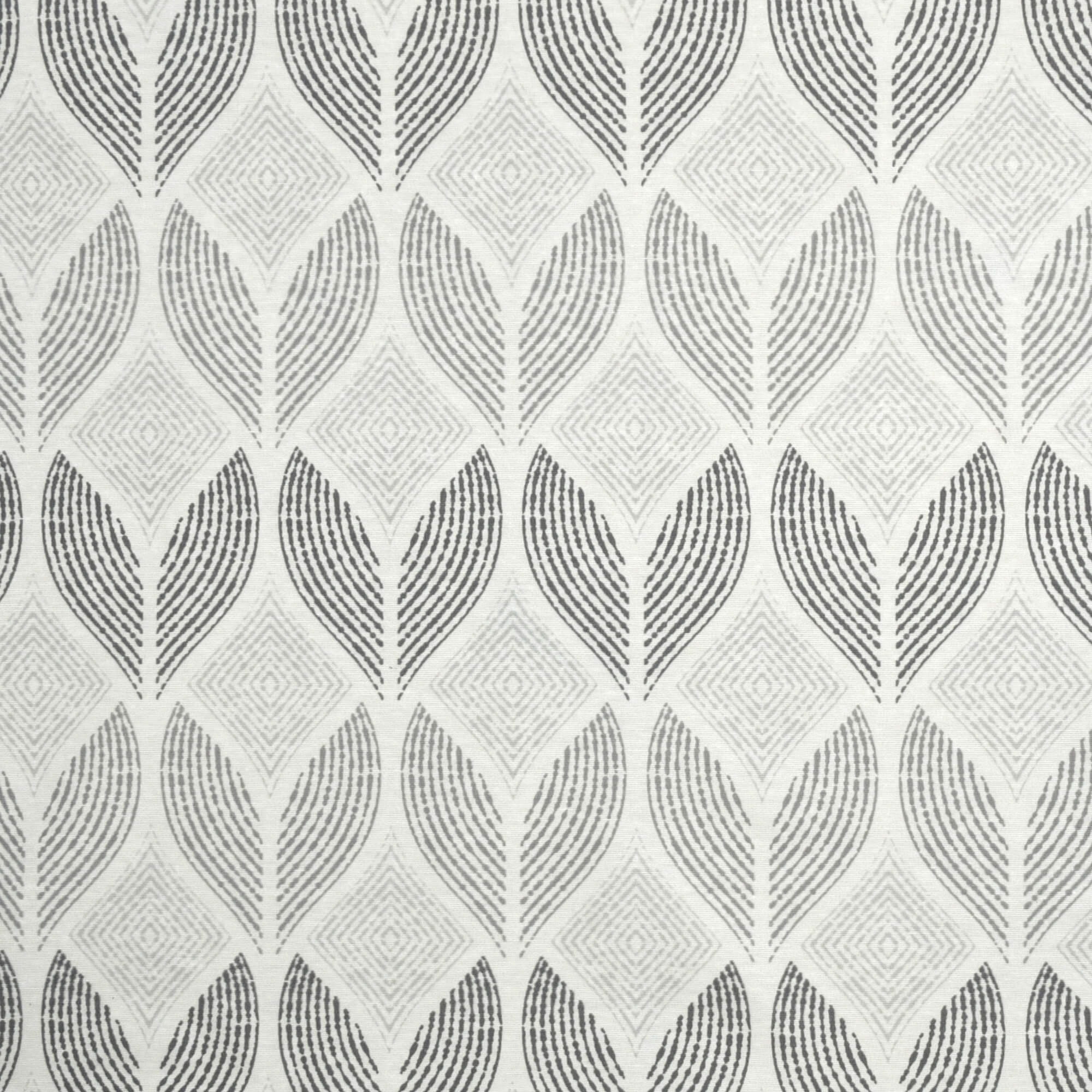 Moderno® Abwaschbare Tischdecke mit Fleckschutz - Leinenoptik, Blattmuster in Grau und Weiss