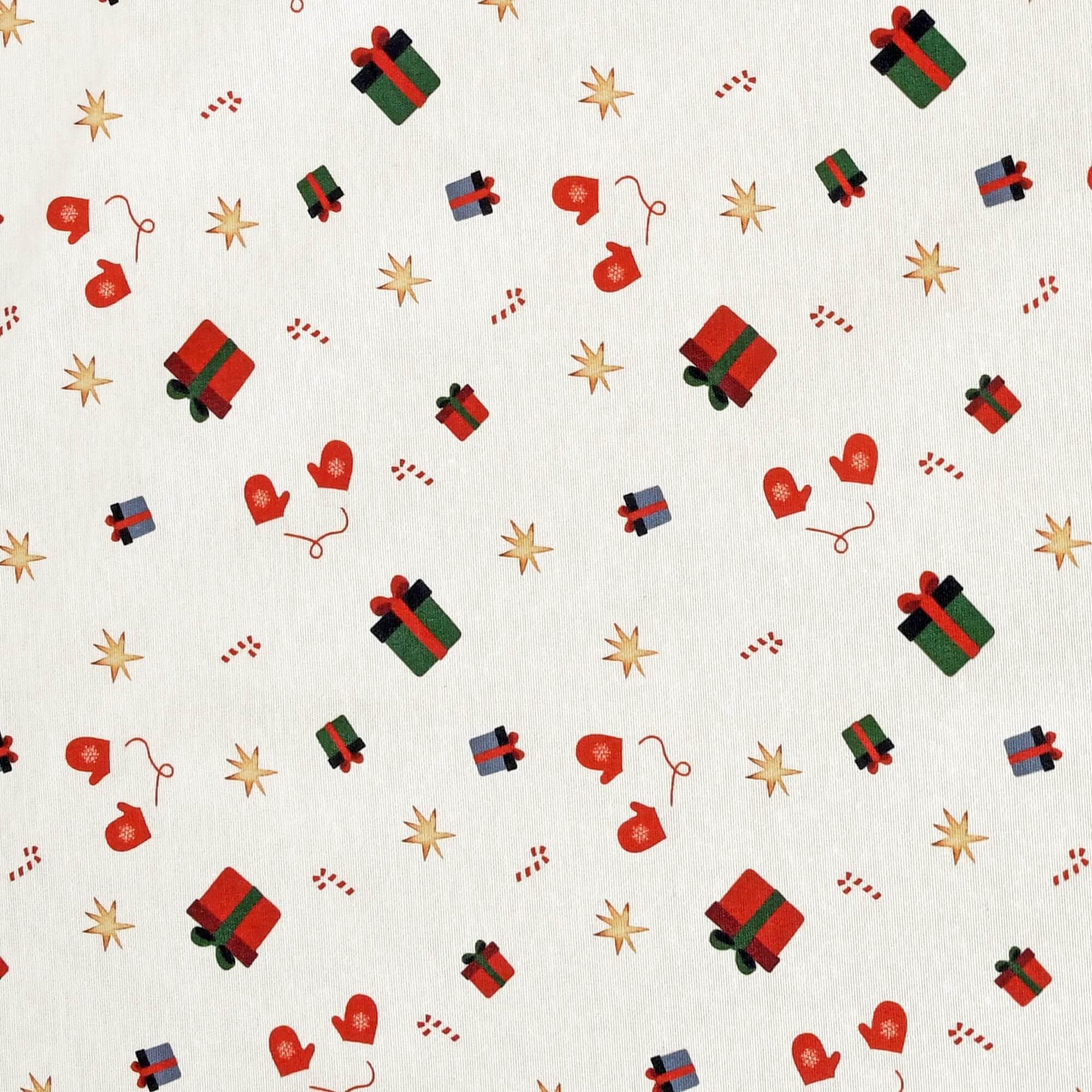 Moderno® Tischdecke Weihnachten Weihnachtstischdecke Geschenke & Herzen Motiv Weiss mit Fleckschutz