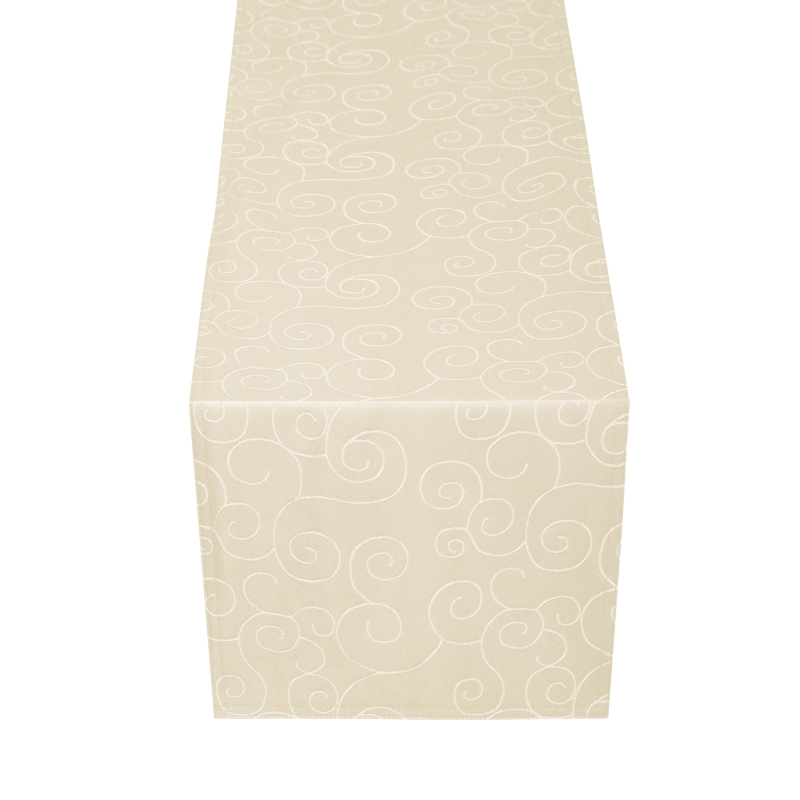 Tischläufer Tischband Ornamente in Creme-Champagner Tischläufer Tischband Ornamente in Creme-Champagner