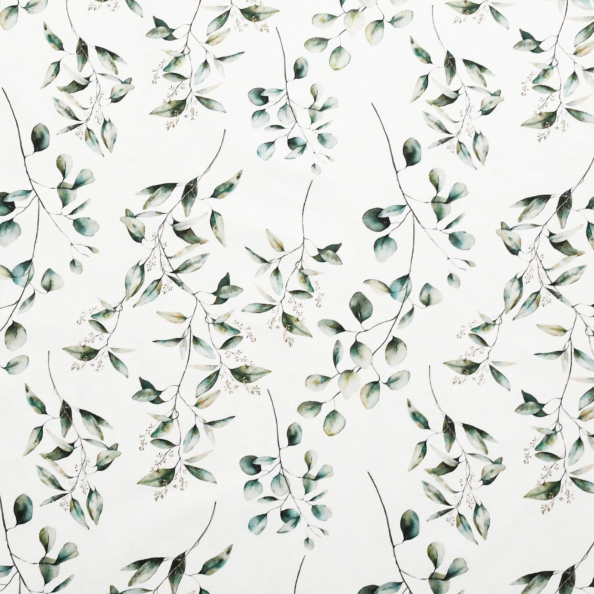 Moderno® Abwaschbare Tischdecke mit Fleckschutz - Leinenoptik, Eukalyptuszweige Grün-Weiss Moderno® Abwaschbare Tischdecke mit Fleckschutz - Leinenoptik, Eukalyptuszweige Grün-Weiss