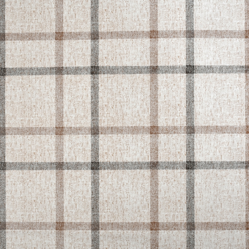 Tischdecke Abwaschbar Wachstuch Meliert mit Quadraten Beige-Braun im Wunschmaß