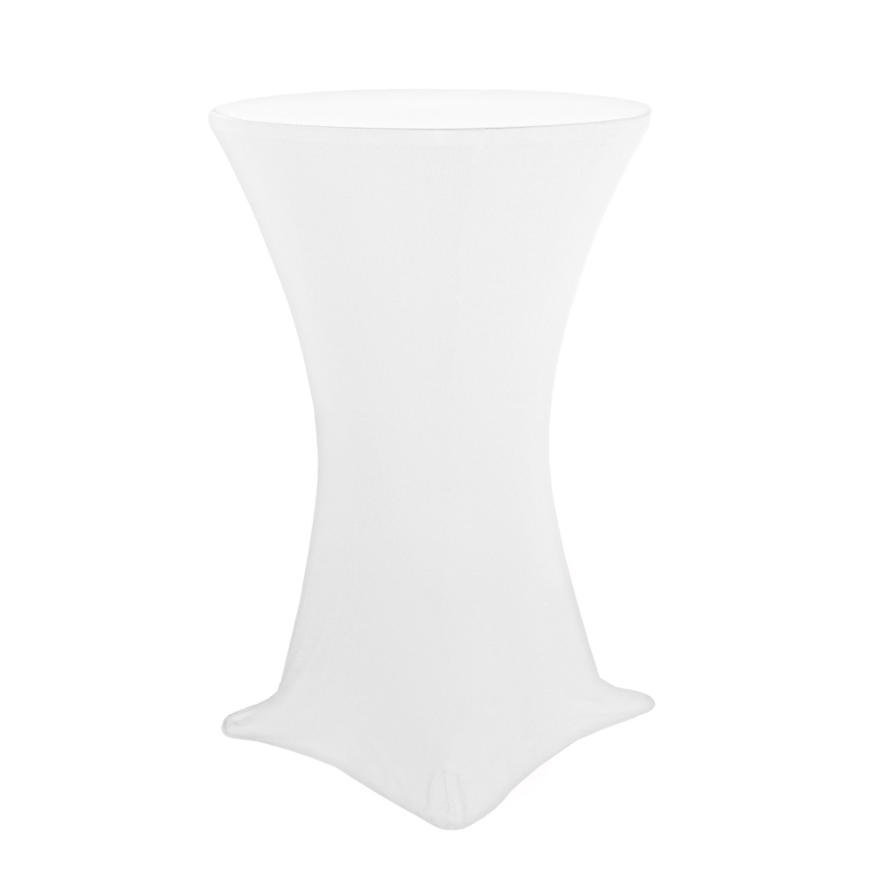Stehtischhussen Stretch Weiß – 2er Set für Ø 80–85 cm – Hussen für Event, Hochzeit & Gastronomie