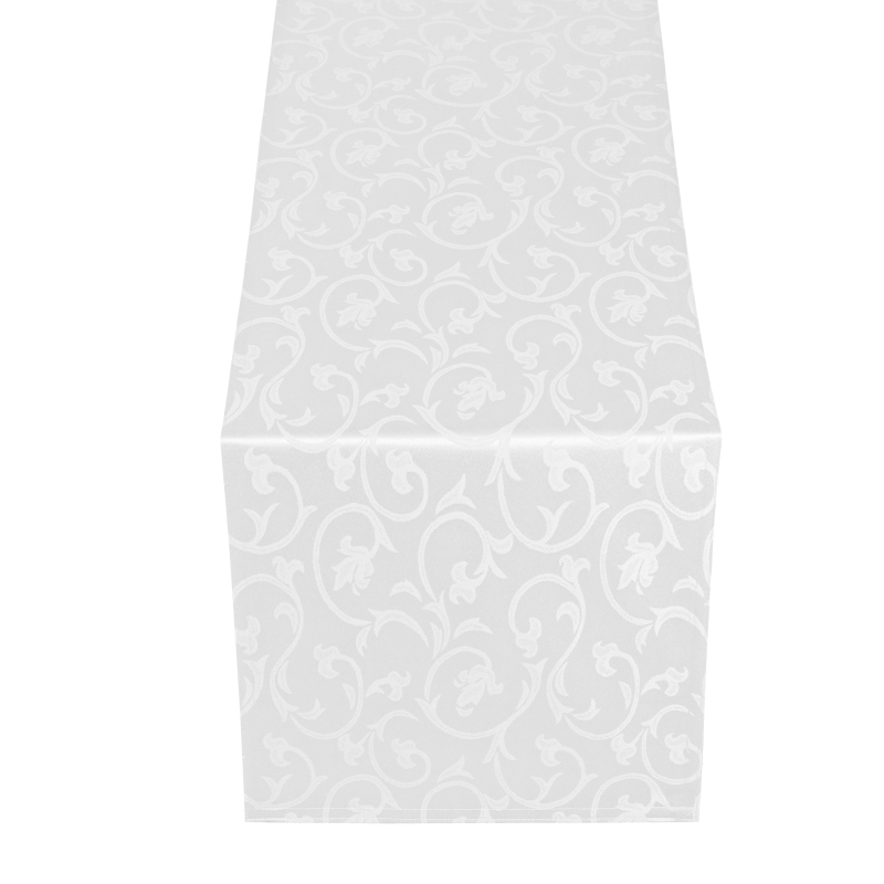Tischläufer Tischband Barock in Weiss Tischläufer Tischband Barock in Weiss
